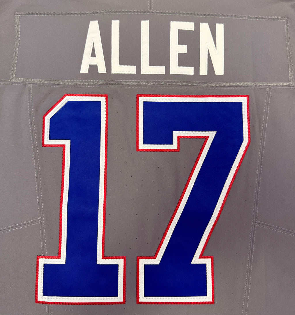 Josh Allen Buffalo Bills Jersey #17 Nike Vapor Fuse Elite Gray Size 44 (L) NFL