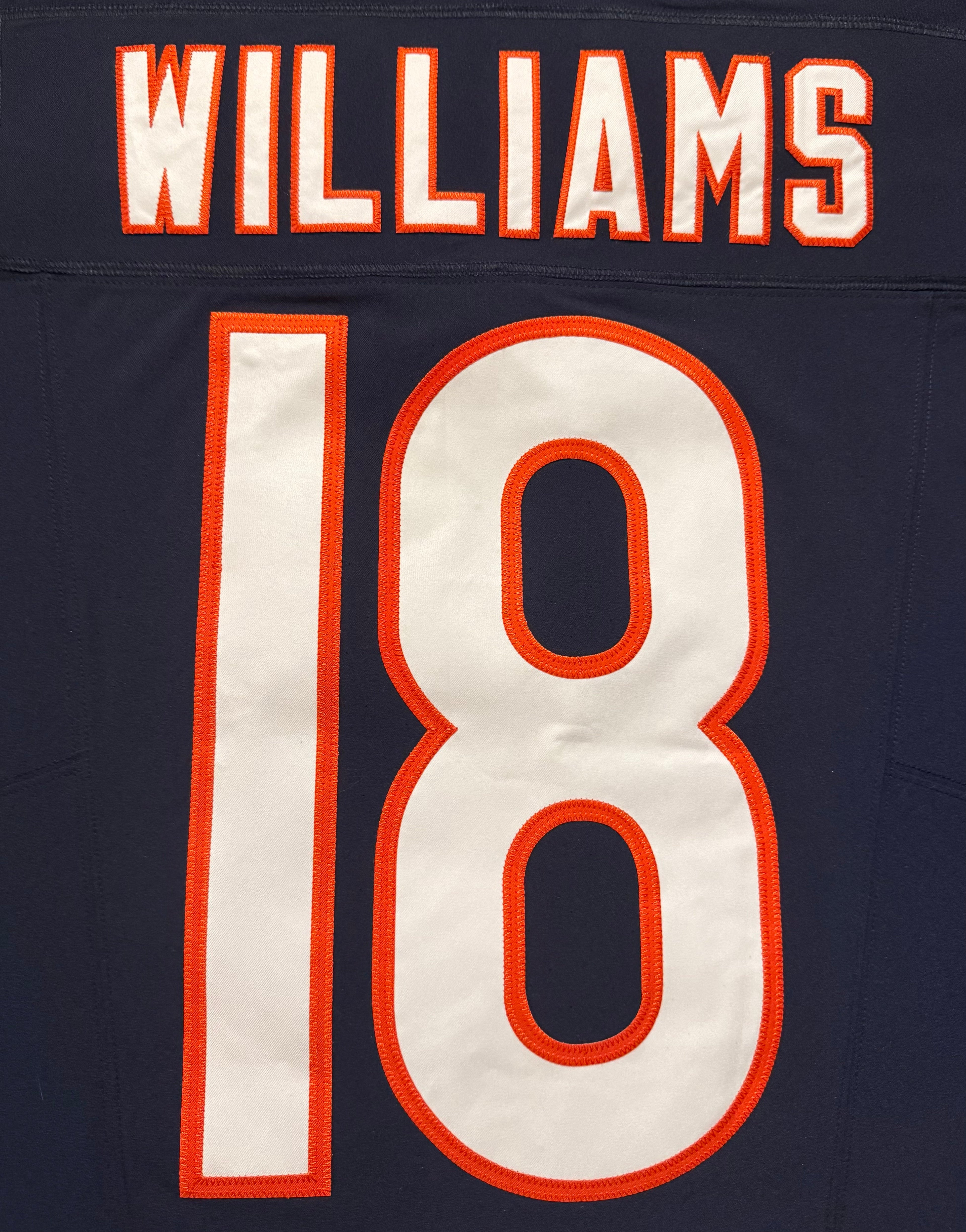 Caleb Williams Chicago Bears Jersey #18 Nike Vapor FUSE Elite Navy Size 44 (Large) NFL