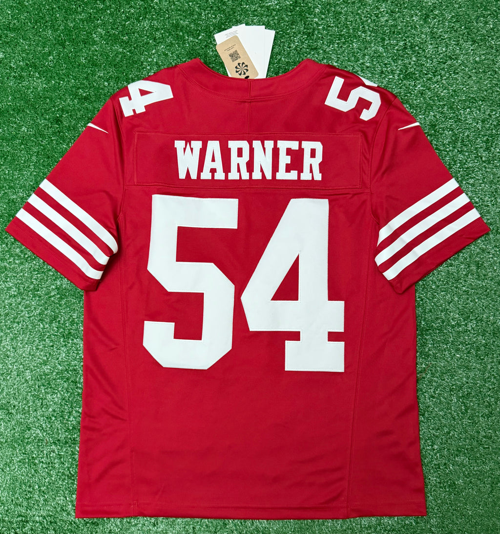 Fred Warner San Francisco 49ers Jersey #54 Nike Vapor Fuse Limited Stitched Red Size (Medium) NFL