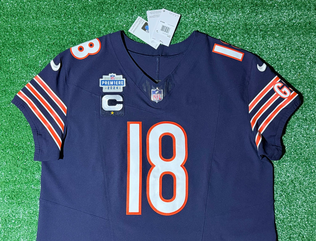 Caleb Williams Chicago Bears Jersey #18 Nike Vapor FUSE Elite Navy Size 48 (XL) NFL