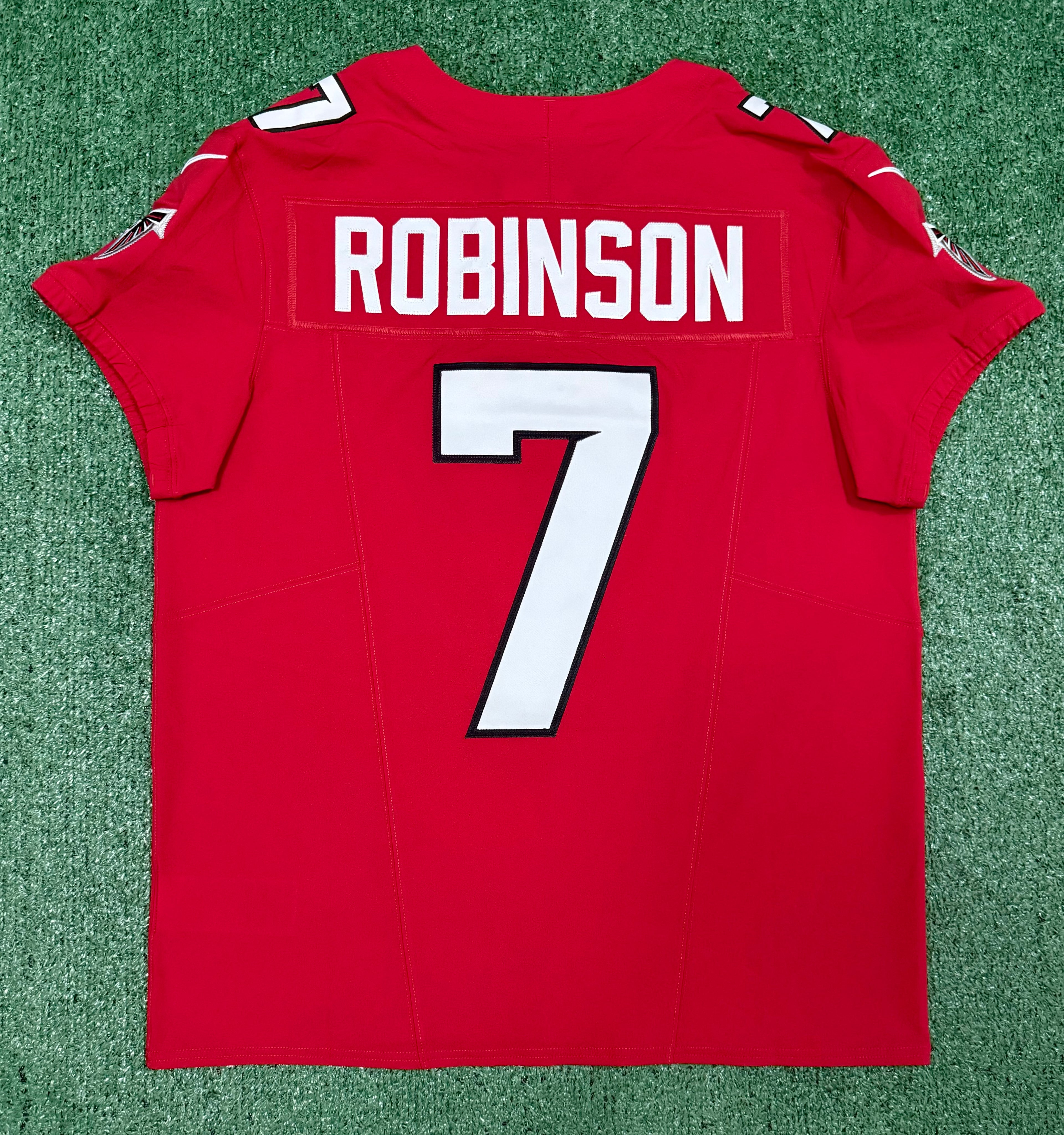 Bijan Robinson Atlanta Falcons Jersey #7 Nike Vapor FUSE Elite Red Size 44 (Large) NFL