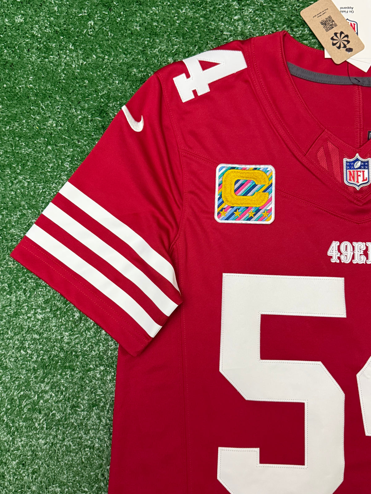 Fred Warner San Francisco 49ers Jersey #54 Nike Vapor Fuse Limited Stitched Red Size (Medium) NFL