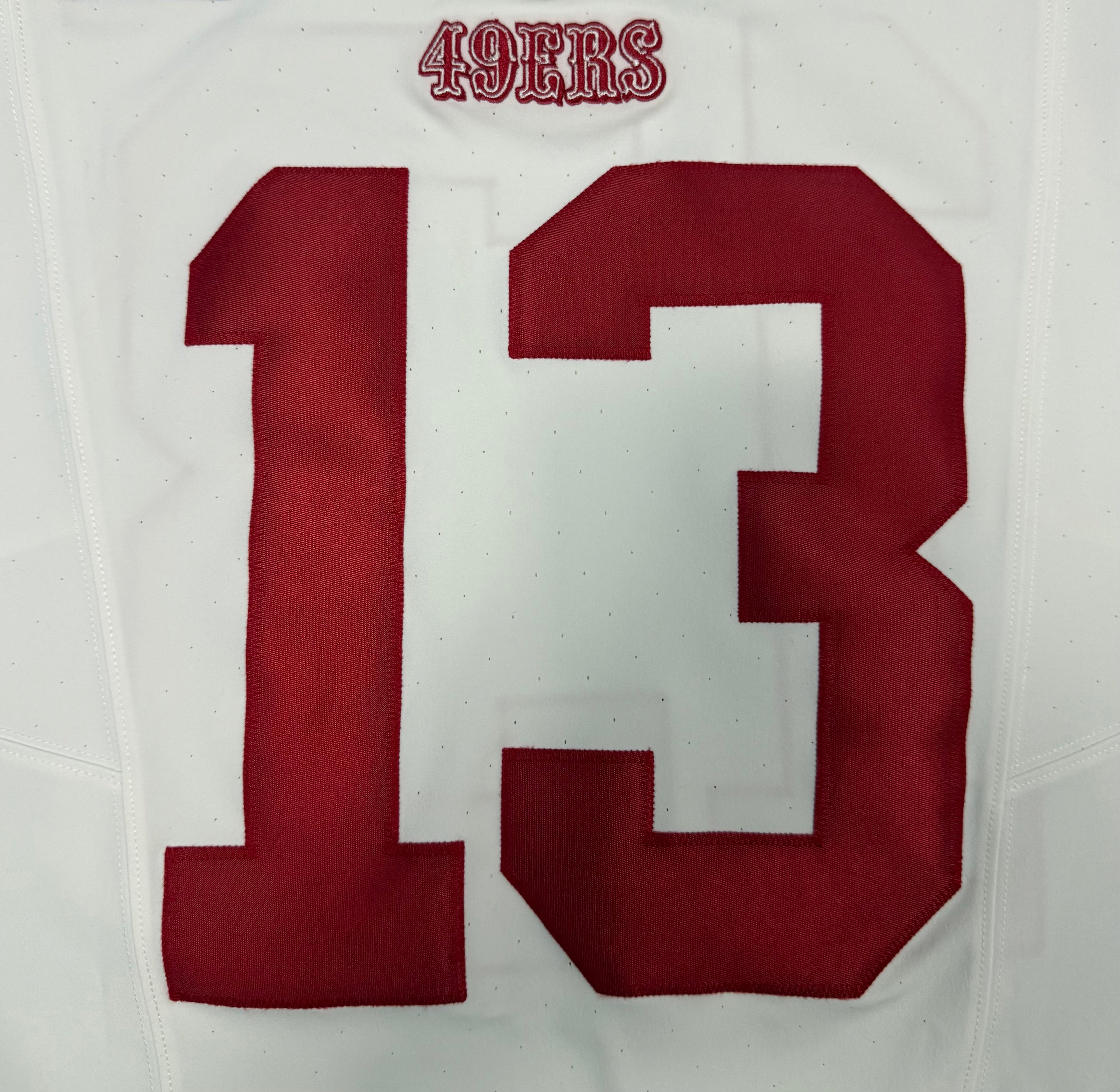 Brock Purdy San Francisco 49ers Jersey #13 Nike Vapor FUSE Elite White Size 40 (Medium) NFL