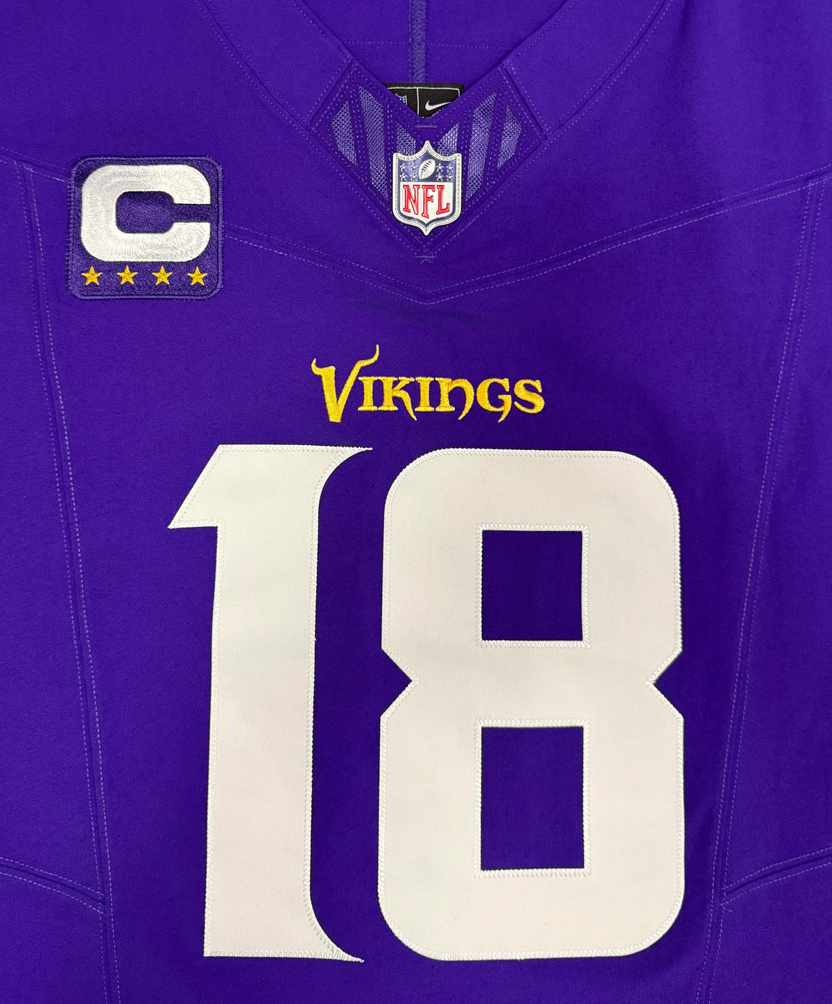 Justin Jefferson Minnesota Vikings Jersey #18 Nike Vapor FUSE Elite Purple Size 40 (Medium) NFL