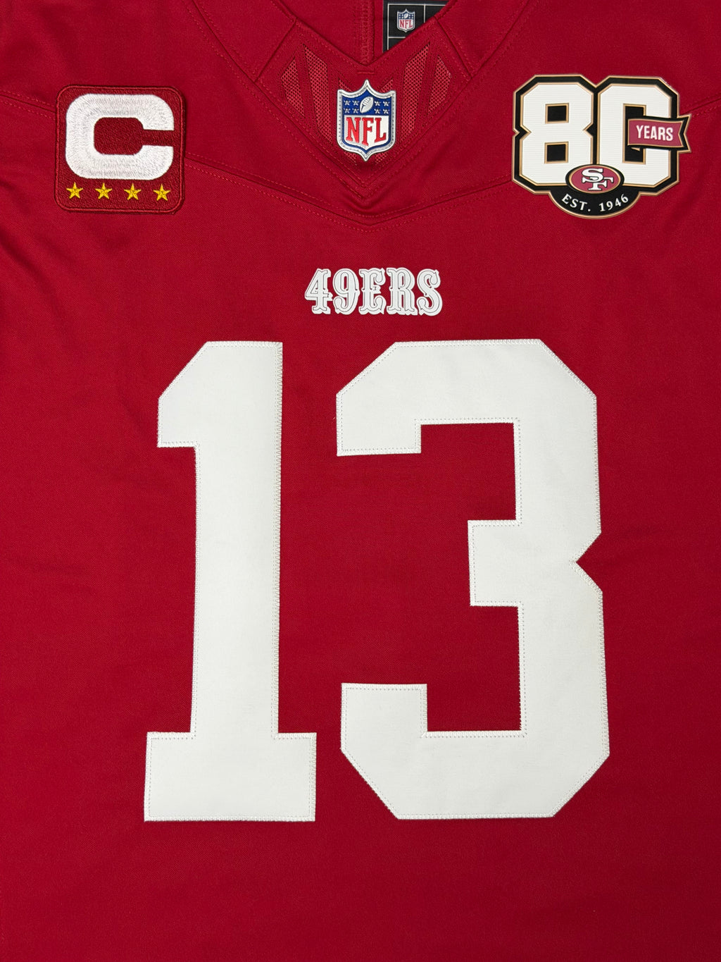 Brock Purdy San Francisco 49ers Jersey #13 Nike Vapor Fuse Limited Stitched Red Size (Large) NFL