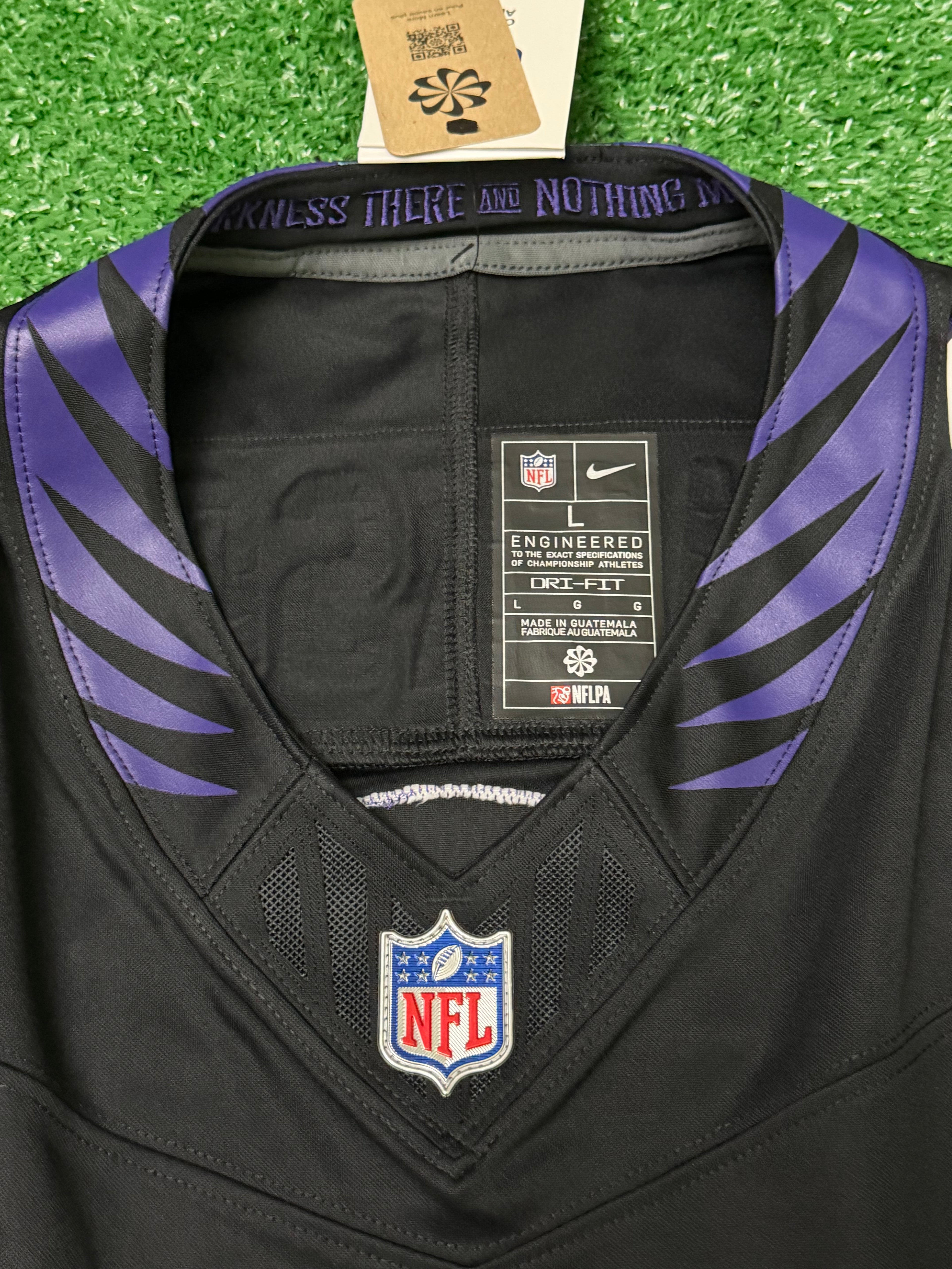 Lamar Jackson Baltimore Ravens Jersey #8 Nike Vapor FUSE Limited Black Size (Large) NFL