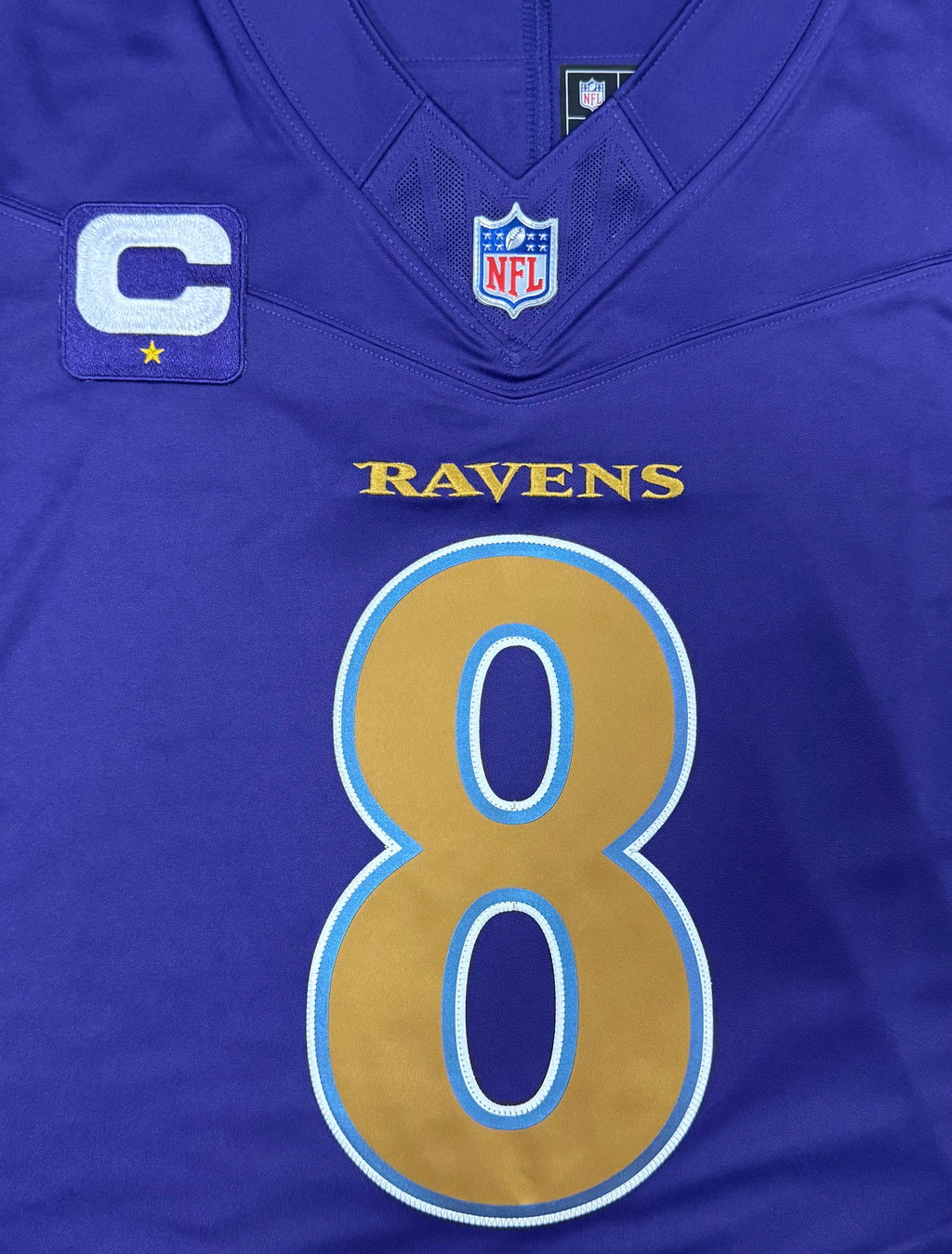 Lamar Jackson Baltimore Ravens Jersey #8 Nike Vapor FUSE Limited Purple Size (XL) NFL