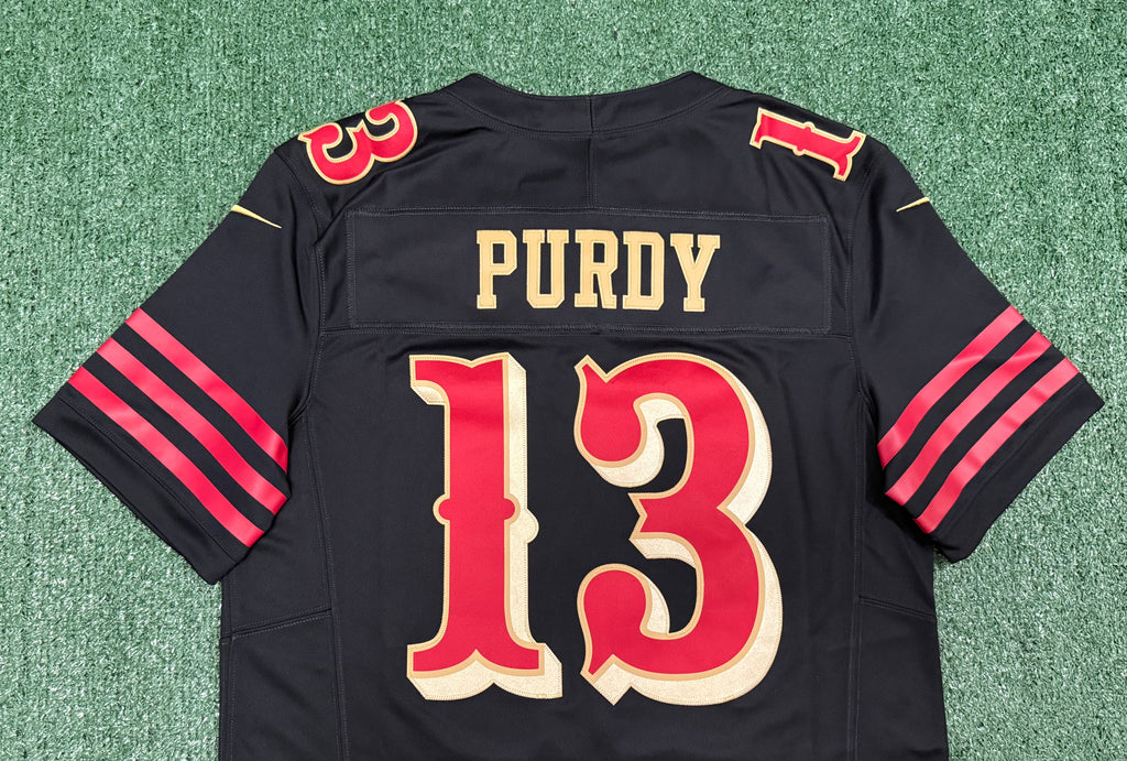 Brock Purdy San Francisco 49ers Jersey #13 Nike Vapor Fuse Limited Rivalry Black Size (Medium) NFL