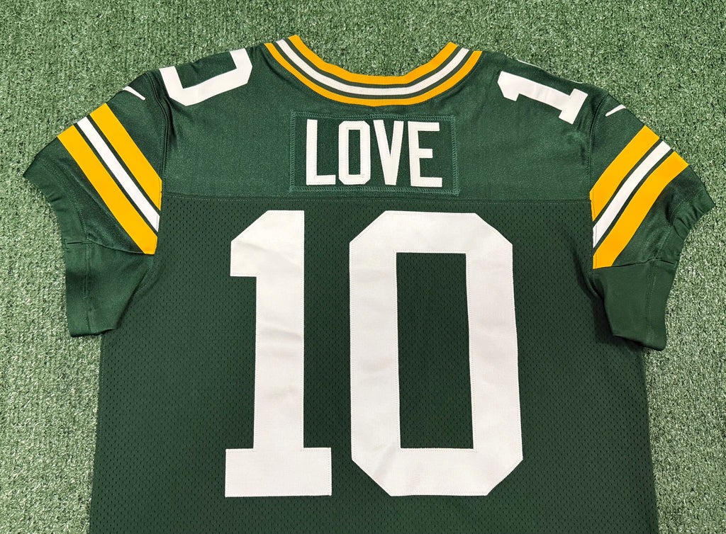 Jordan Love Green Bay Packers Jersey #10 Nike Vapor Elite Green Size 44 (Large) NFL
