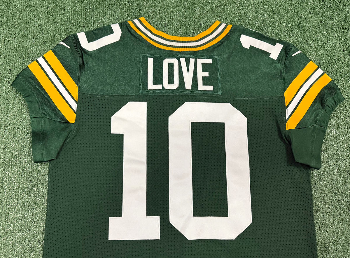 Jordan Love Green Bay Packers Jersey #10 Nike Vapor Elite Green Size 44 (Large) NFL