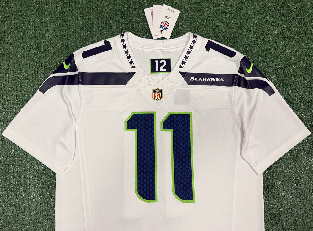 Jaxon Smith-Njigba Seattle Seahawks Jersey #11 Nike Vapor FUSE Limited White Size (Large) NFL