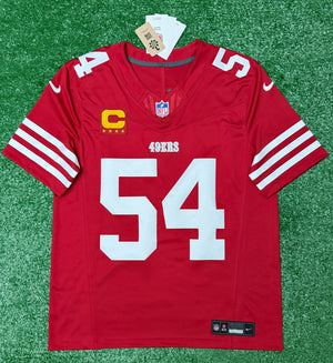 Fred Warner San Francisco 49ers Jersey #54 Nike Vapor Fuse Limited Stitched Red Size (Medium) NFL