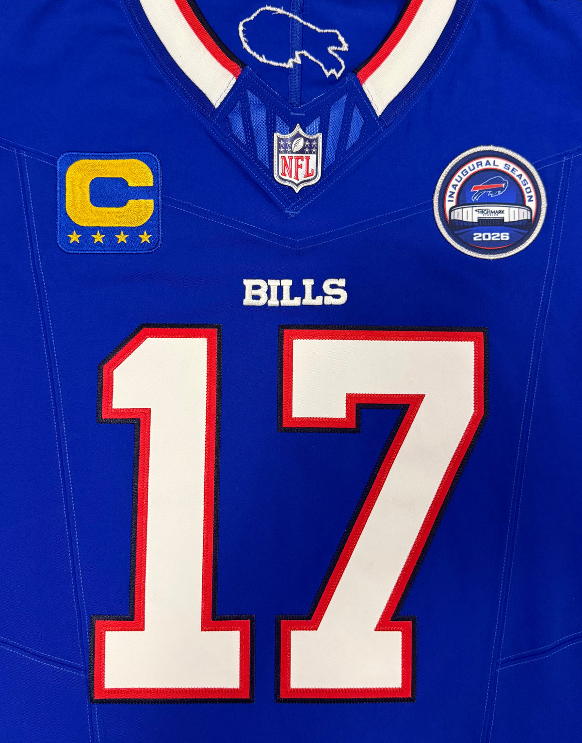 Josh Allen Buffalo Bills Jersey #17 Nike Vapor Fuse Elite Blue Size 44 (L) NFL