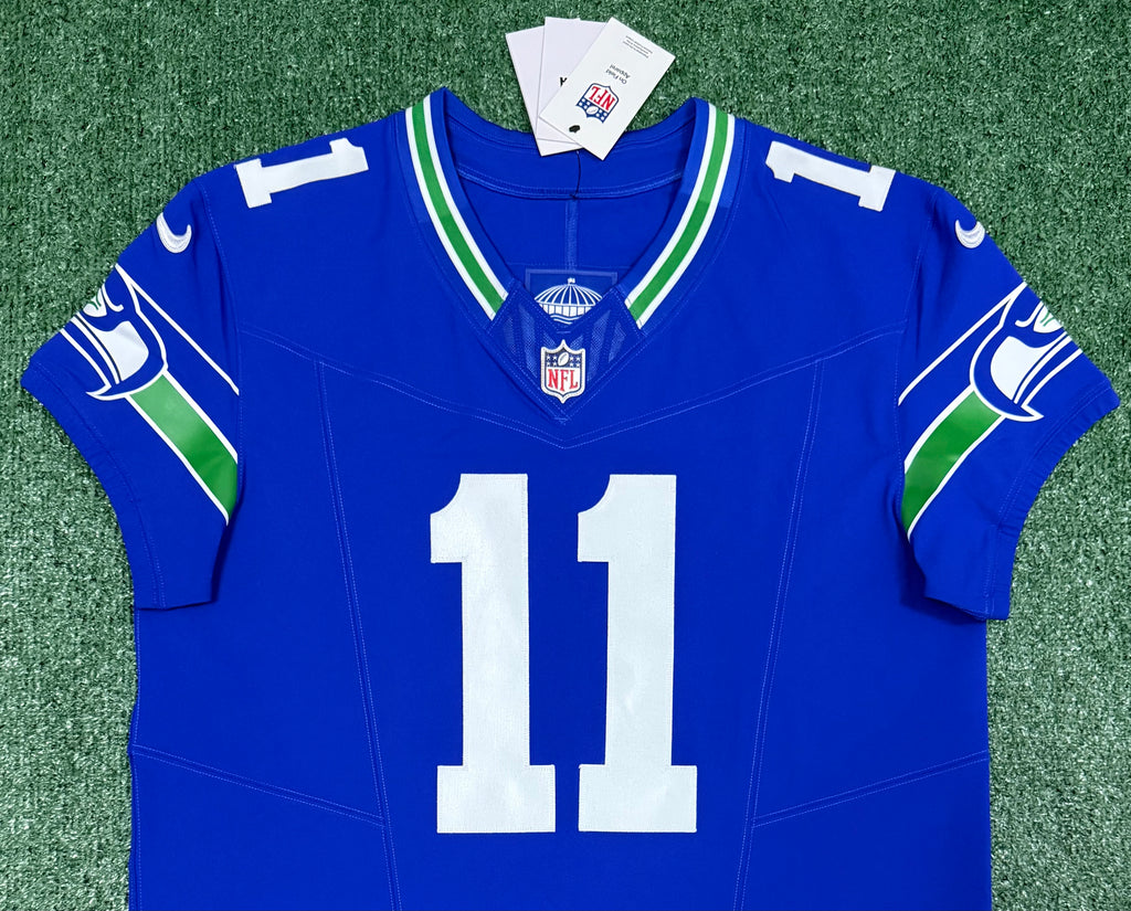 Jaxon Smith-Njigba Seattle Seahawks Jersey #11 Nike Vapor FUSE Elite Royal Blue Size 44 (L) NFL