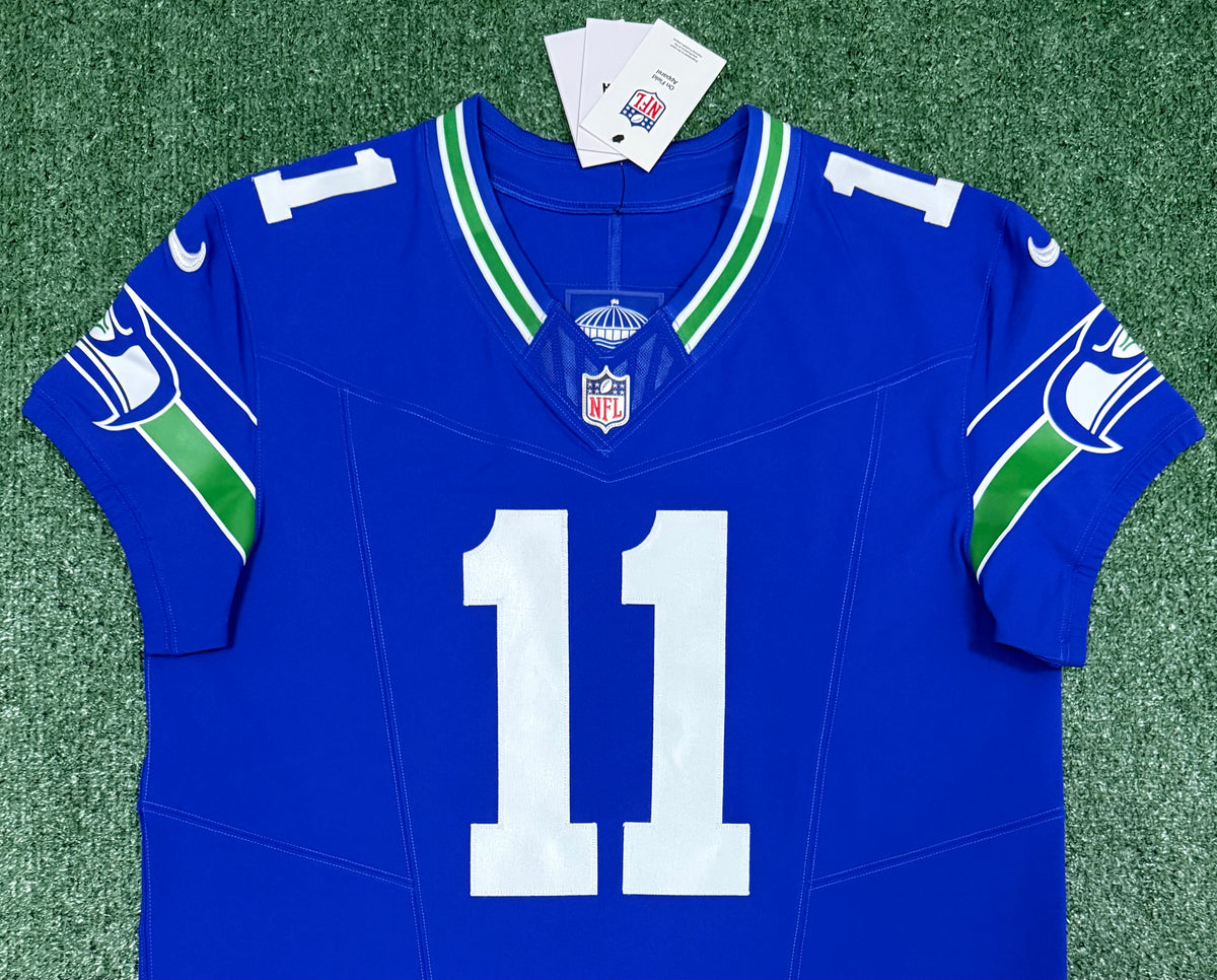 Jaxon Smith-Njigba Seattle Seahawks Jersey #11 Nike Vapor FUSE Elite Royal Blue Size 44 (L) NFL
