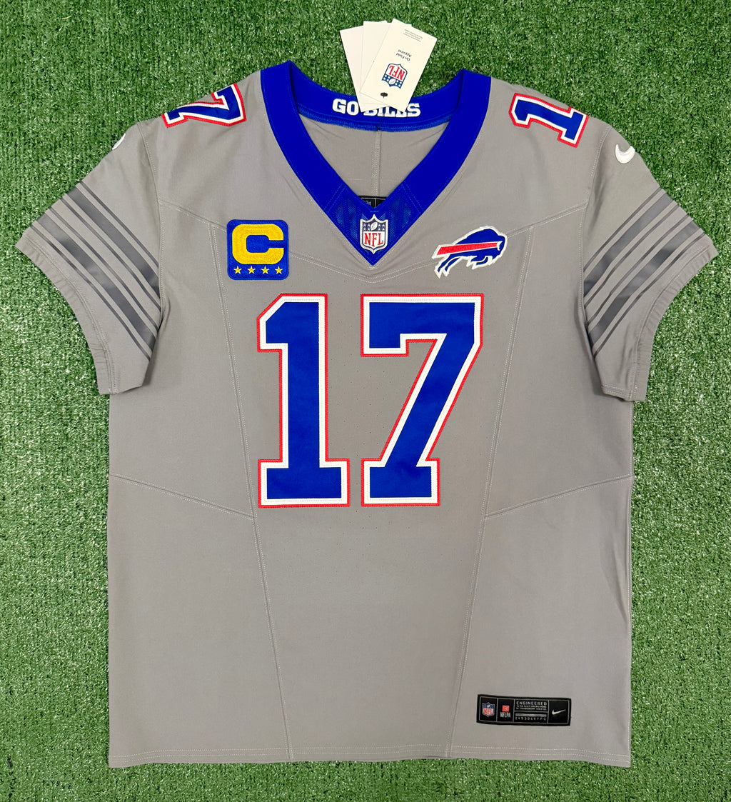 Josh Allen Buffalo Bills Jersey #17 Nike Vapor Fuse Elite Gray Size 44 (L) NFL