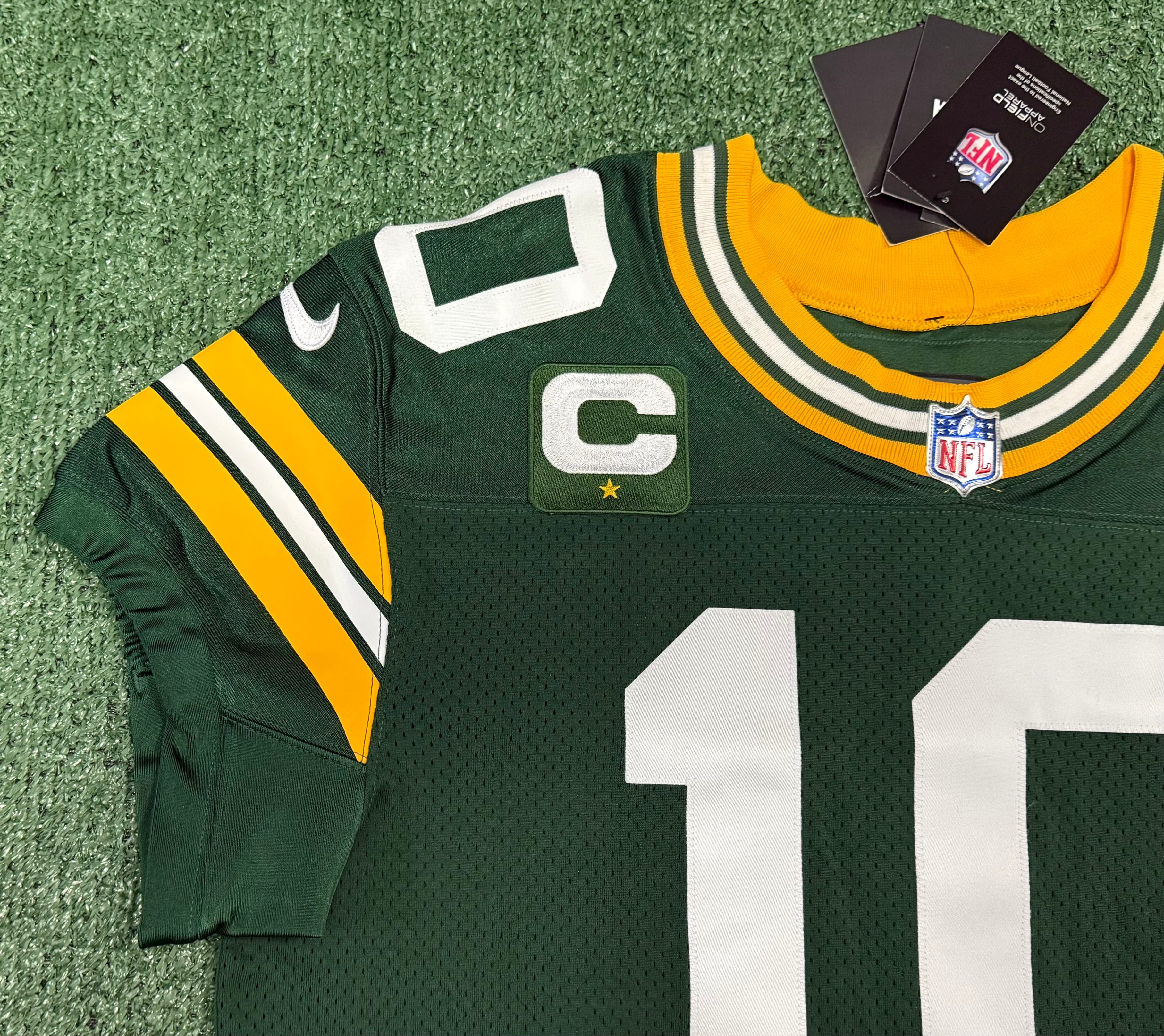 Jordan Love Green Bay Packers Jersey #10 Nike Vapor Elite Green Size 44 (Large) NFL