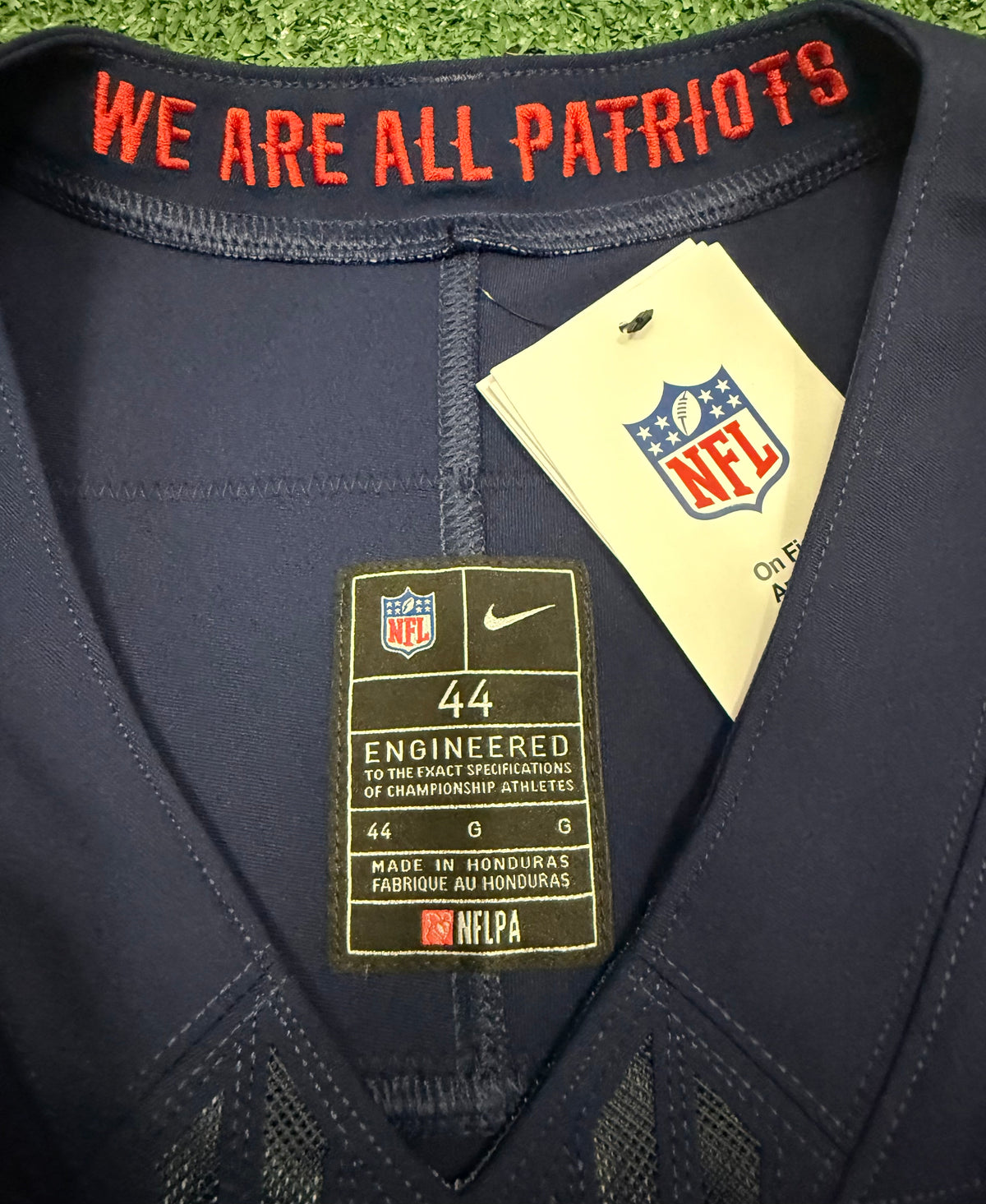 Drake Maye New England Patriots Jersey #10 Nike Vapor Fuse Elite Blue Size 44 (Large) NFL