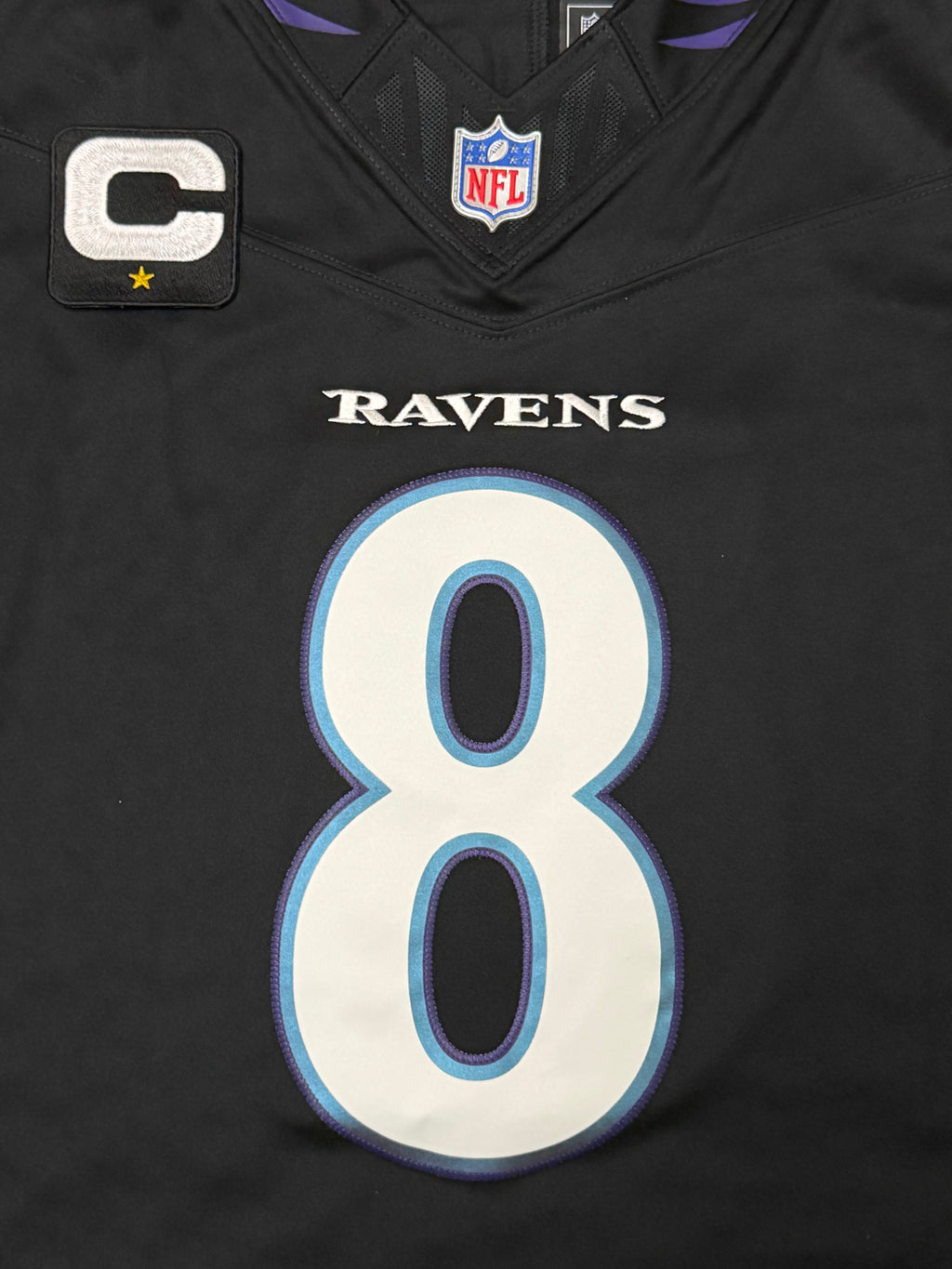 Lamar Jackson Baltimore Ravens Jersey #8 Nike Vapor FUSE Limited Black Size (Large) NFL