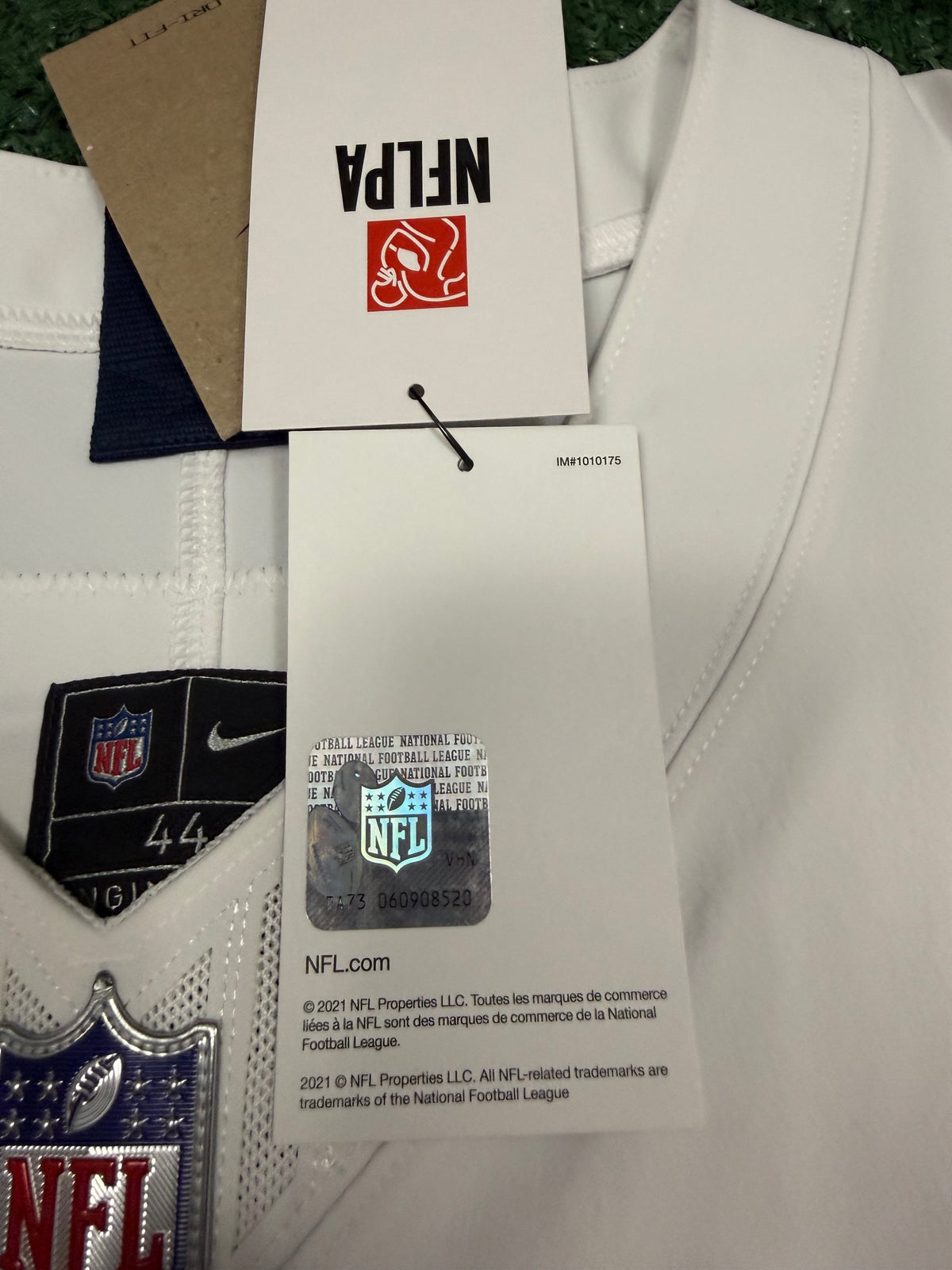 Cam Ward Tennessee Titans Jersey #1 Nike Vapor Fuse Elite White Size 44 (L) NFL