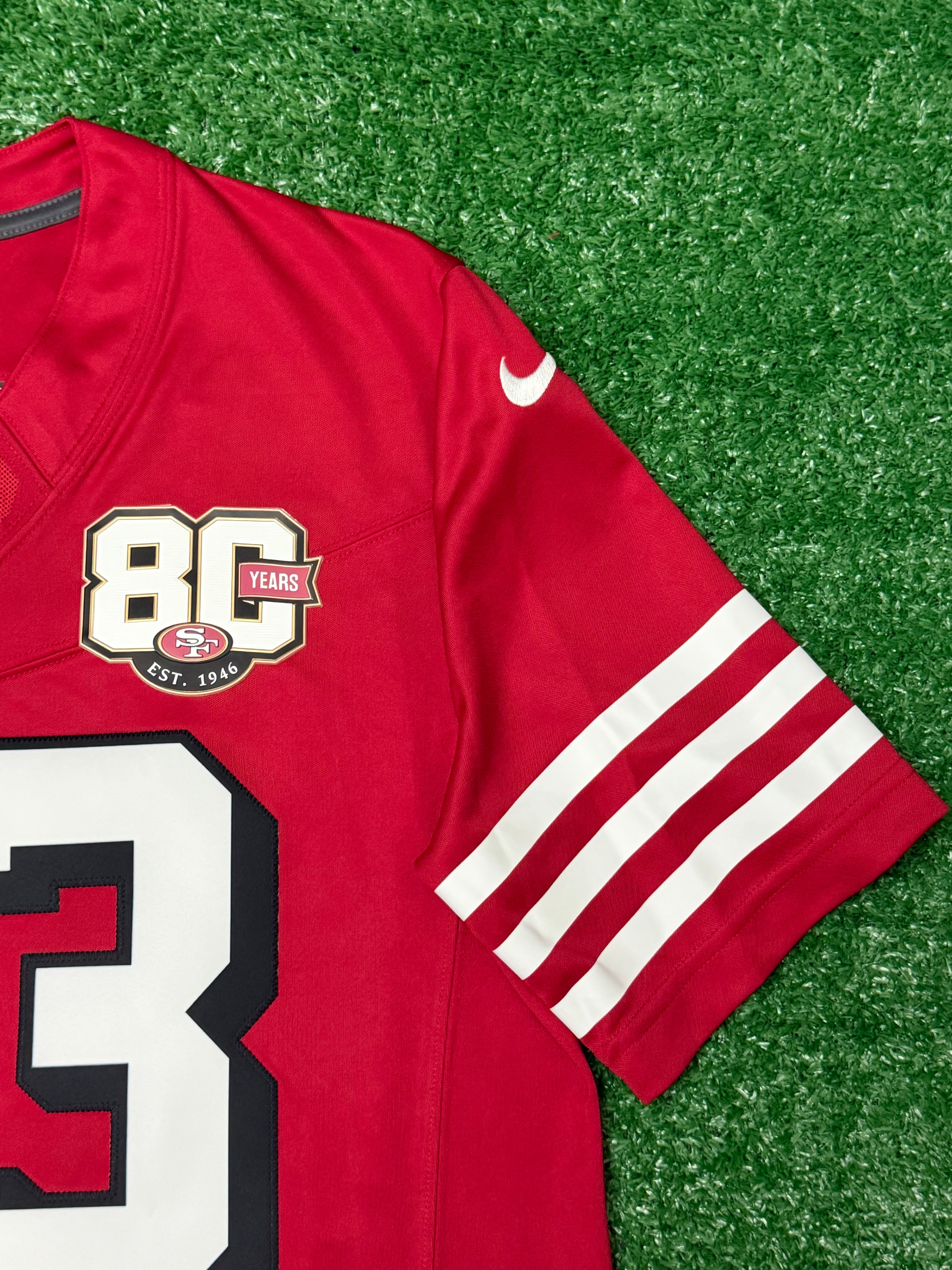 Christian McCaffrey San Francisco 49ers Jersey #23 Nike Vapor Fuse Limited Stitched Red Size (Medium) NFL