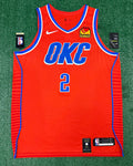 Shai Gilgeous-Alexander Oklahoma City Thunder Jersey #2 Nike VaporKnit Authentic Orange Size 52 (XL) NBA