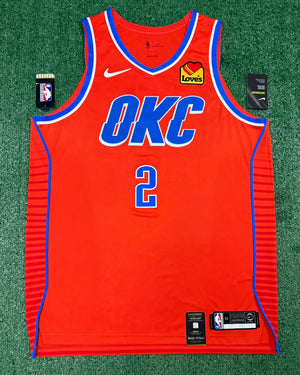 Shai Gilgeous-Alexander Oklahoma City Thunder Jersey #2 Nike VaporKnit Authentic Orange Size 52 (XL) NBA