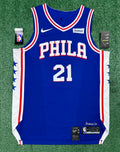 Joel Embid Philadelphia 76ers Jersey #21 Nike AeroSwift Authentic Blue Size 48 (L) NBA