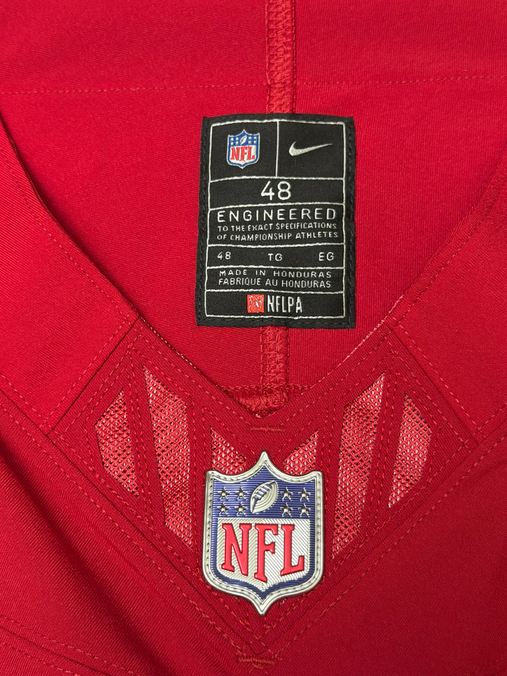 Fred Warner San Francisco 49ers Jersey #54 Nike Vapor FUSE Elite Red Size 48 (XL) NFL