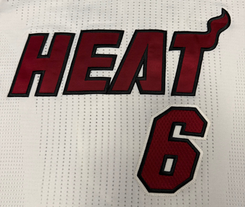 Lebron James Miami Heat Jersey #6 Adidas Climacool White Size (Large) NBA
