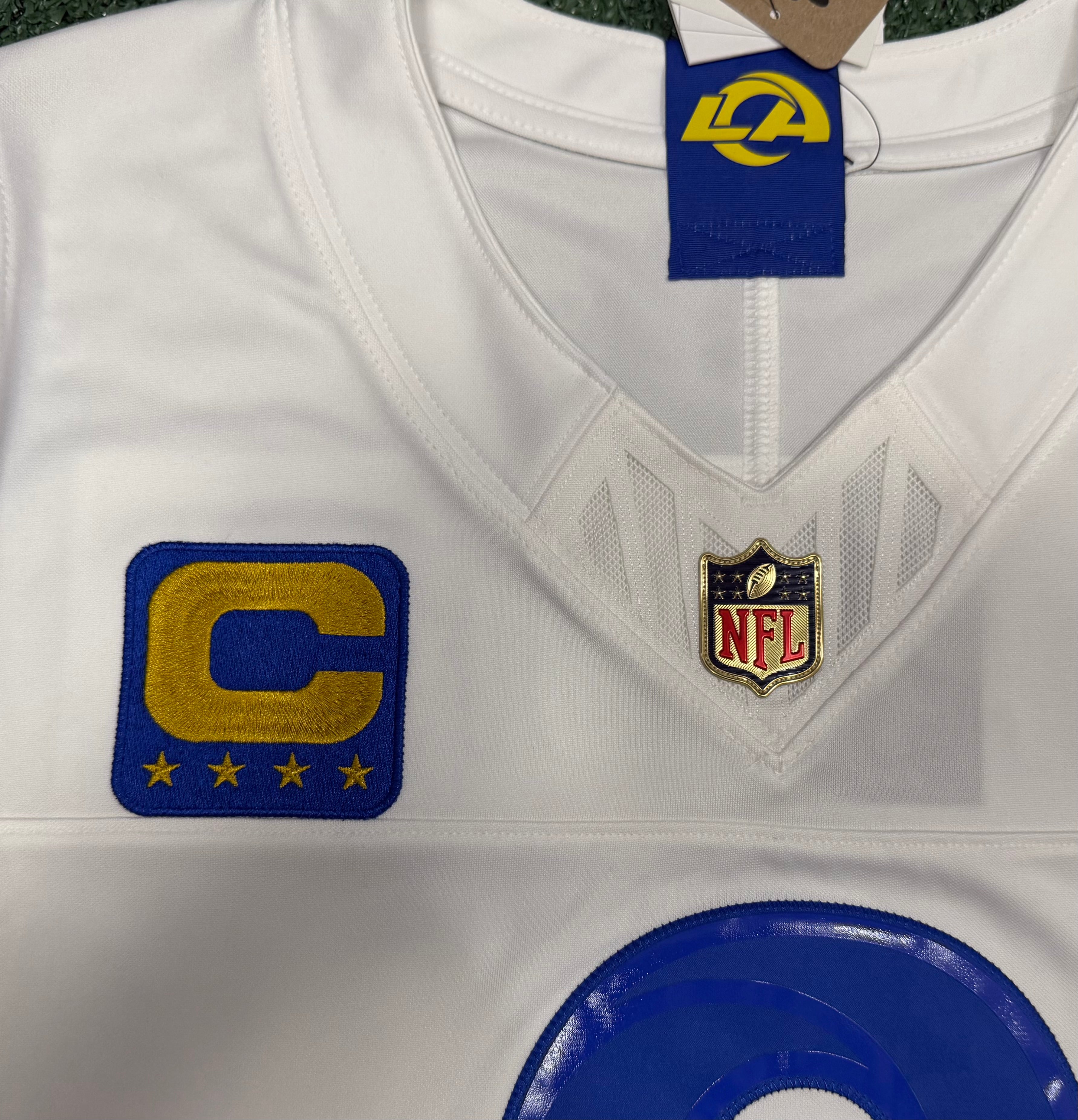 Matthew Stafford Los Angeles Rams Jersey #9 Nike Vapor Fuse Limited Stitched White Size (Large) NFL