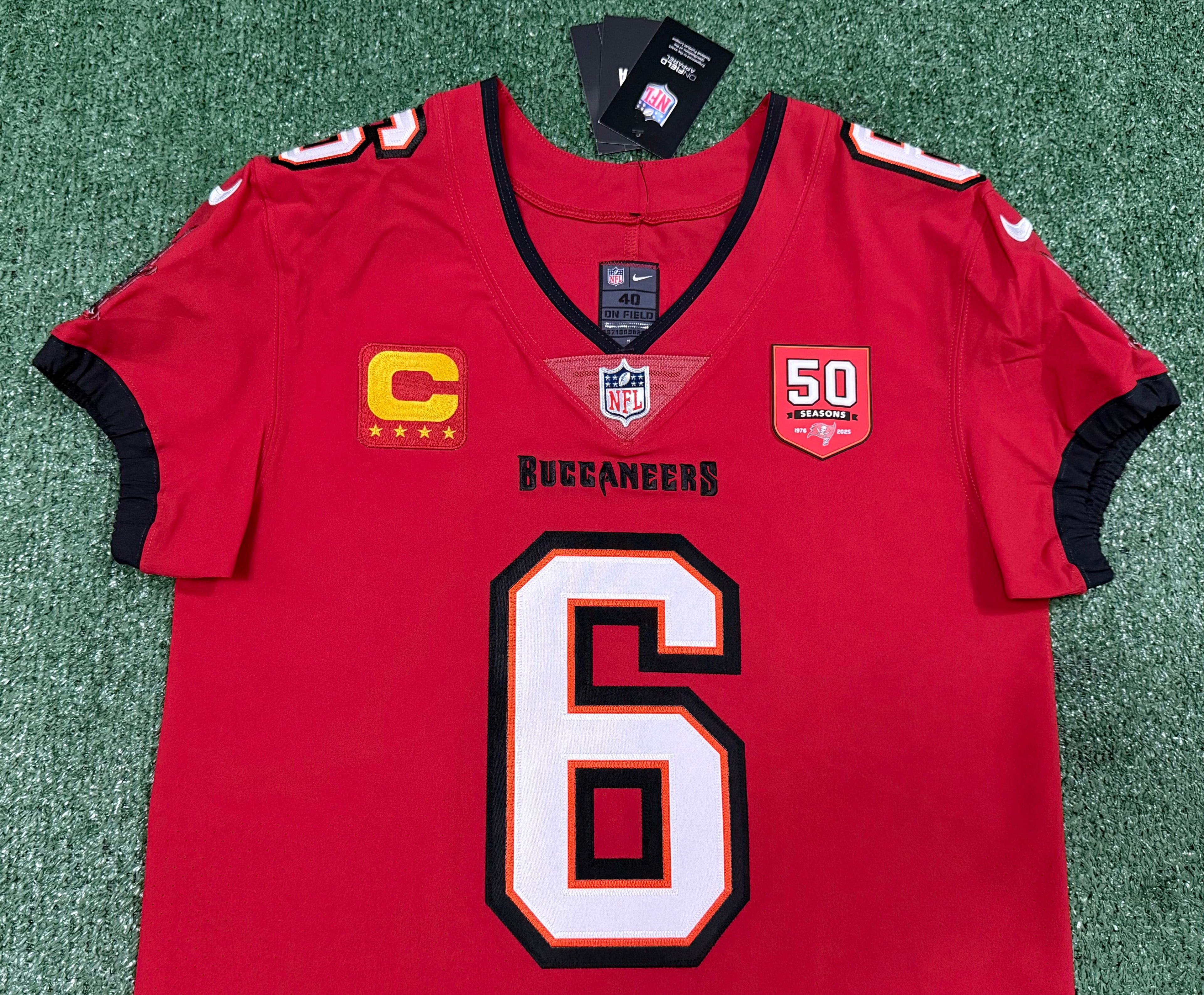 Baker Mayfield Tampa Bay Buccaneers Jersey #6 Nike Vapor Elite Red size 40 (Medium) NFL
