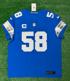 Penei Sewell Detroit Lions Jersey #58 Nike Vapor FUSE Elite Blue 48 (XL) NFL