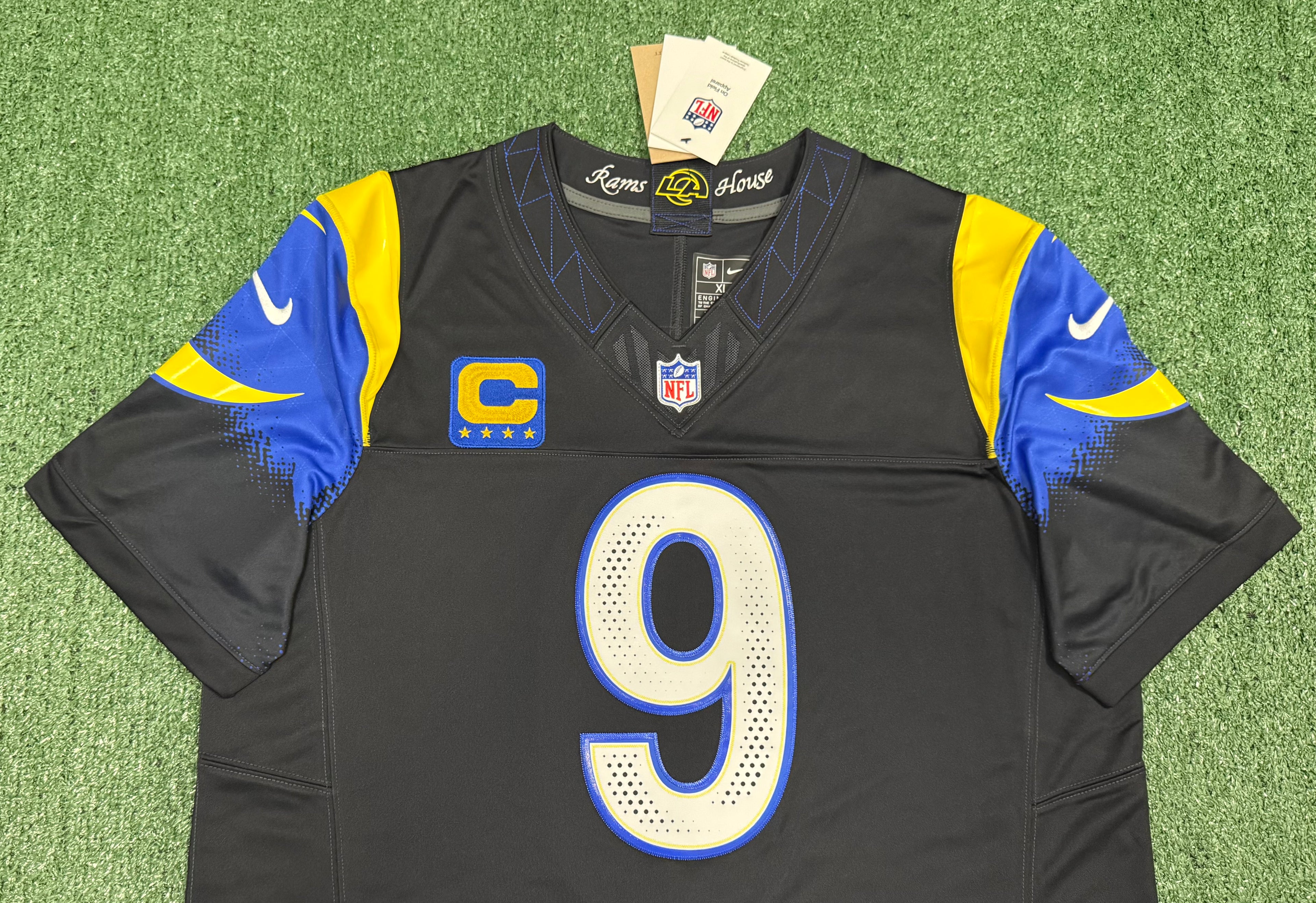 Matthew Stafford Los Angeles Rams Jersey #9 Nike FUSE Rivalry Black Size (XL) NFL