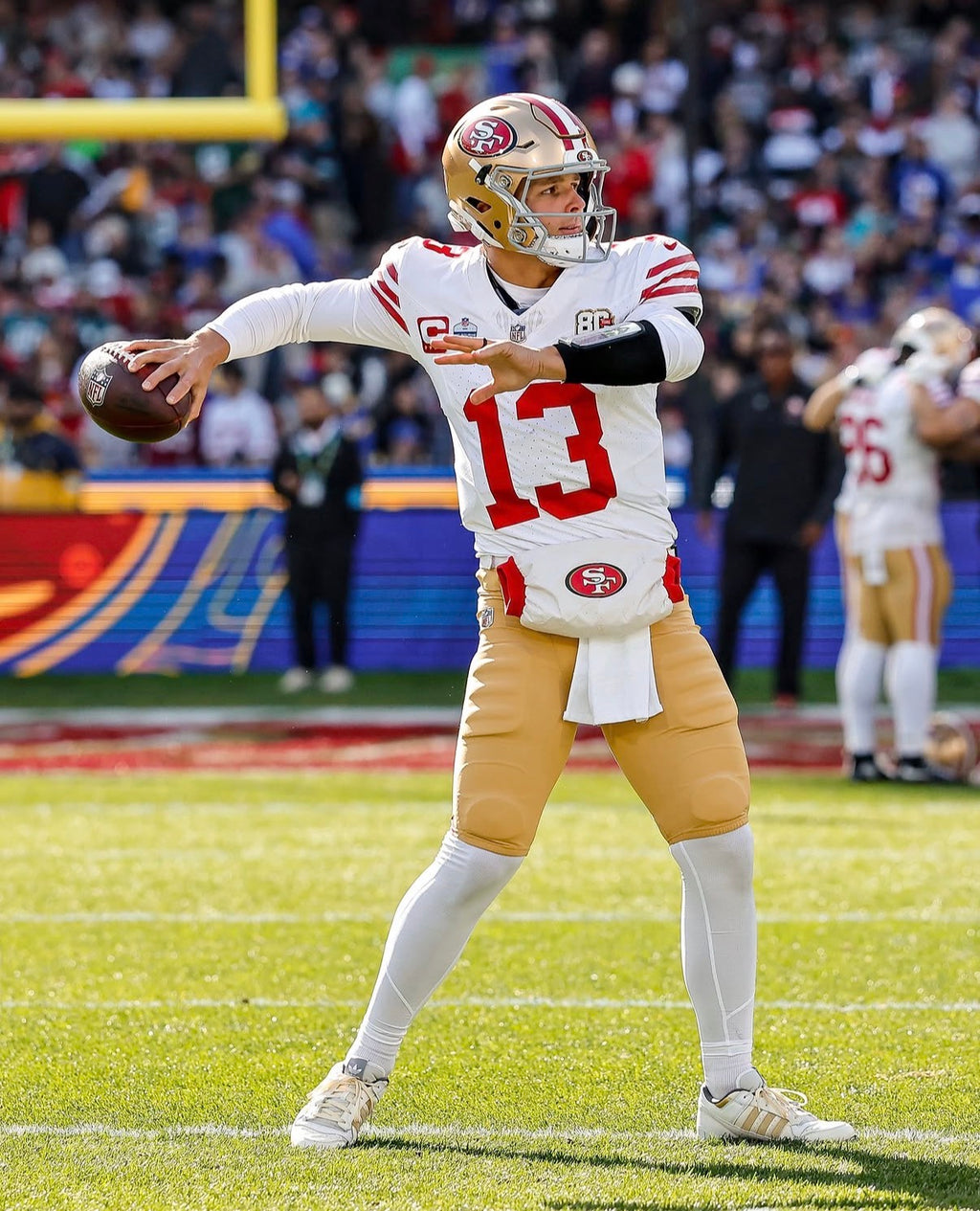 Brock Purdy San Francisco 49ers Jersey #13 Nike Vapor FUSE Elite White Size 40 (Medium) NFL