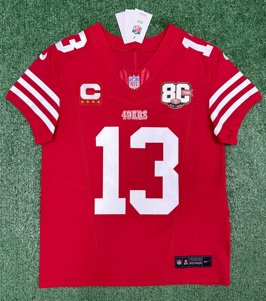 Brock Purdy San Francisco 49ers Jersey #13 Nike Vapor FUSE Elite Red Size 40 (Medium) NFL
