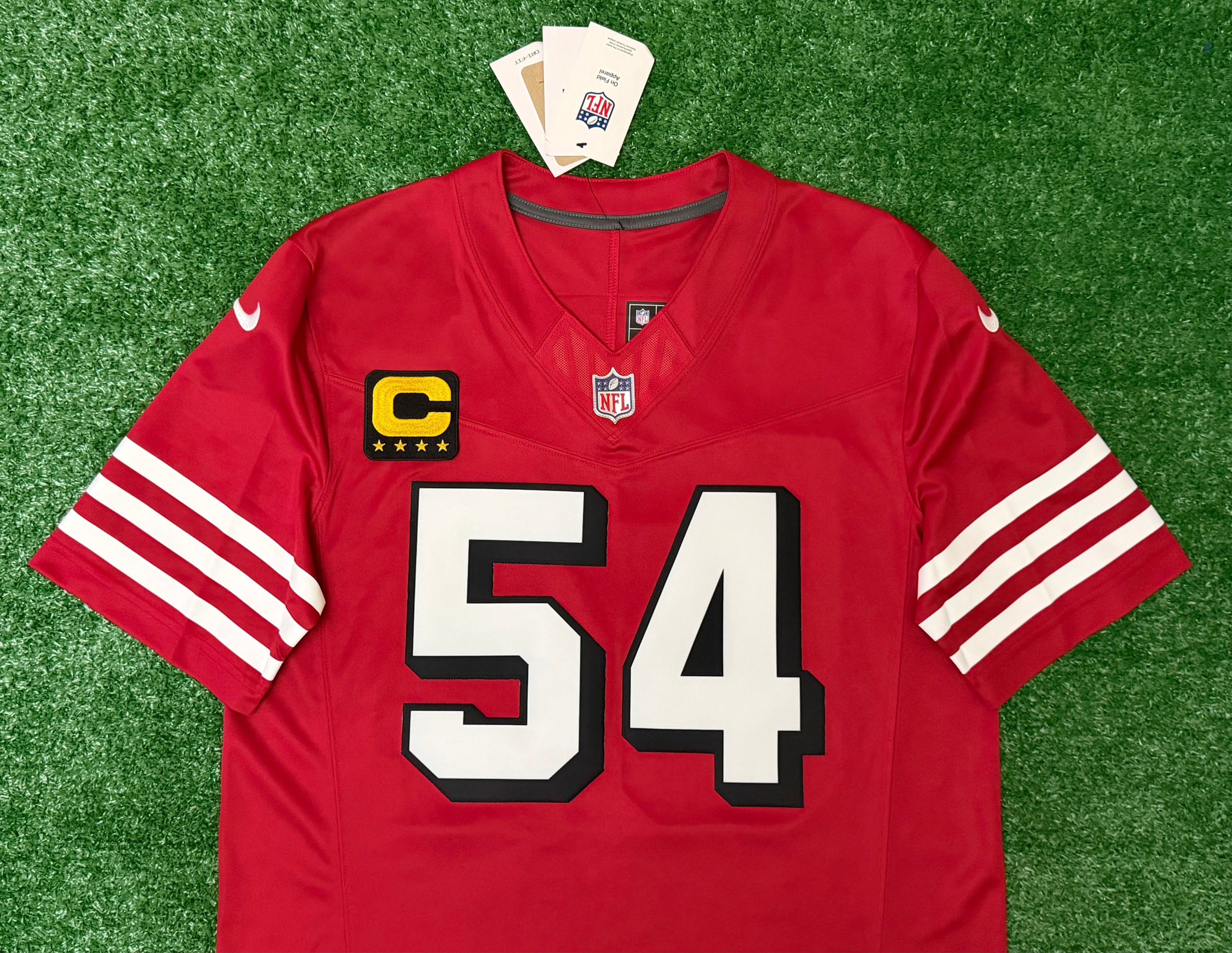 Fred Warner San Francisco 49ers Jersey #54 Nike Vapor Fuse Limited Stitched Red Size (Medium) NFL