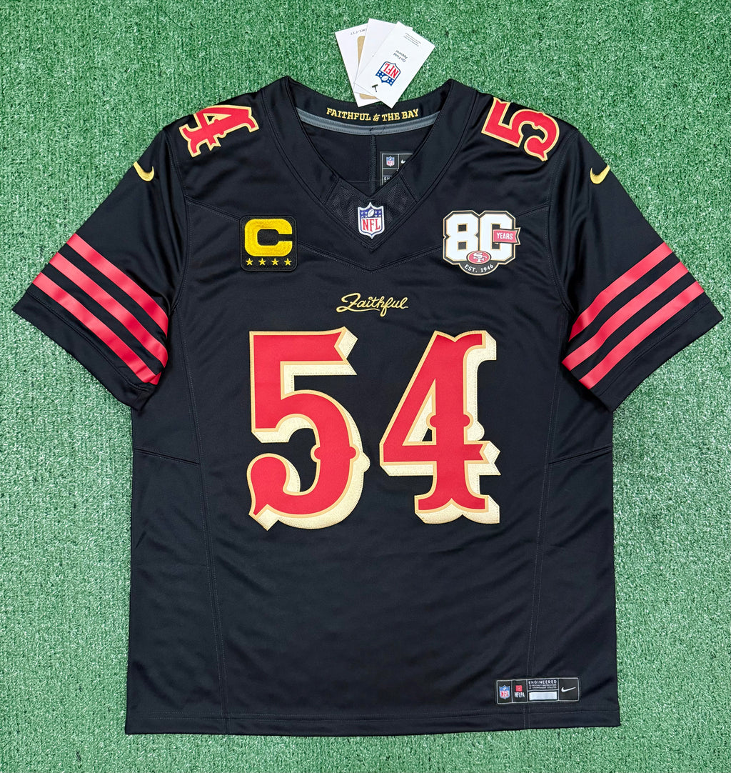 Fred Warner San Francisco 49ers Jersey #54 Nike FUSE Rivalry Black  Size (Large) NFL