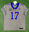 Josh Allen Buffalo Bills Jersey #17 Nike Vapor Fuse Elite Gray Size 48 (XL) NFL
