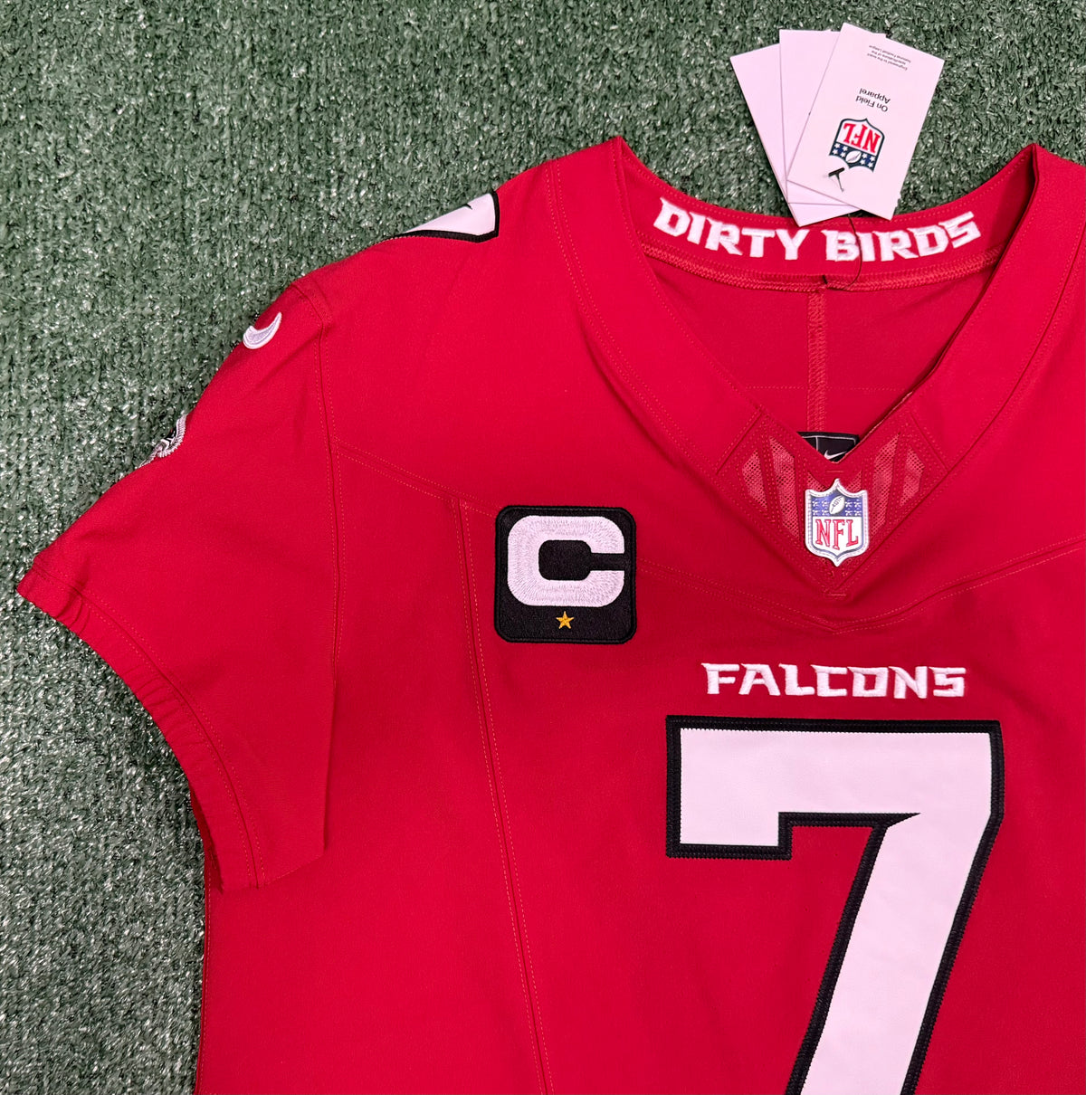 Bijan Robinson Atlanta Falcons Jersey #7 Nike Vapor FUSE Elite Red Size 44 (Large) NFL