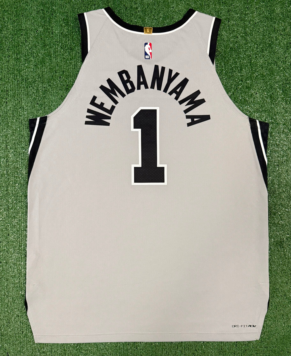 Victor Wembanyama San Antonio Spurs Jersey #1 Nike ADV Authentic Gray Size 52 (XL) NBA