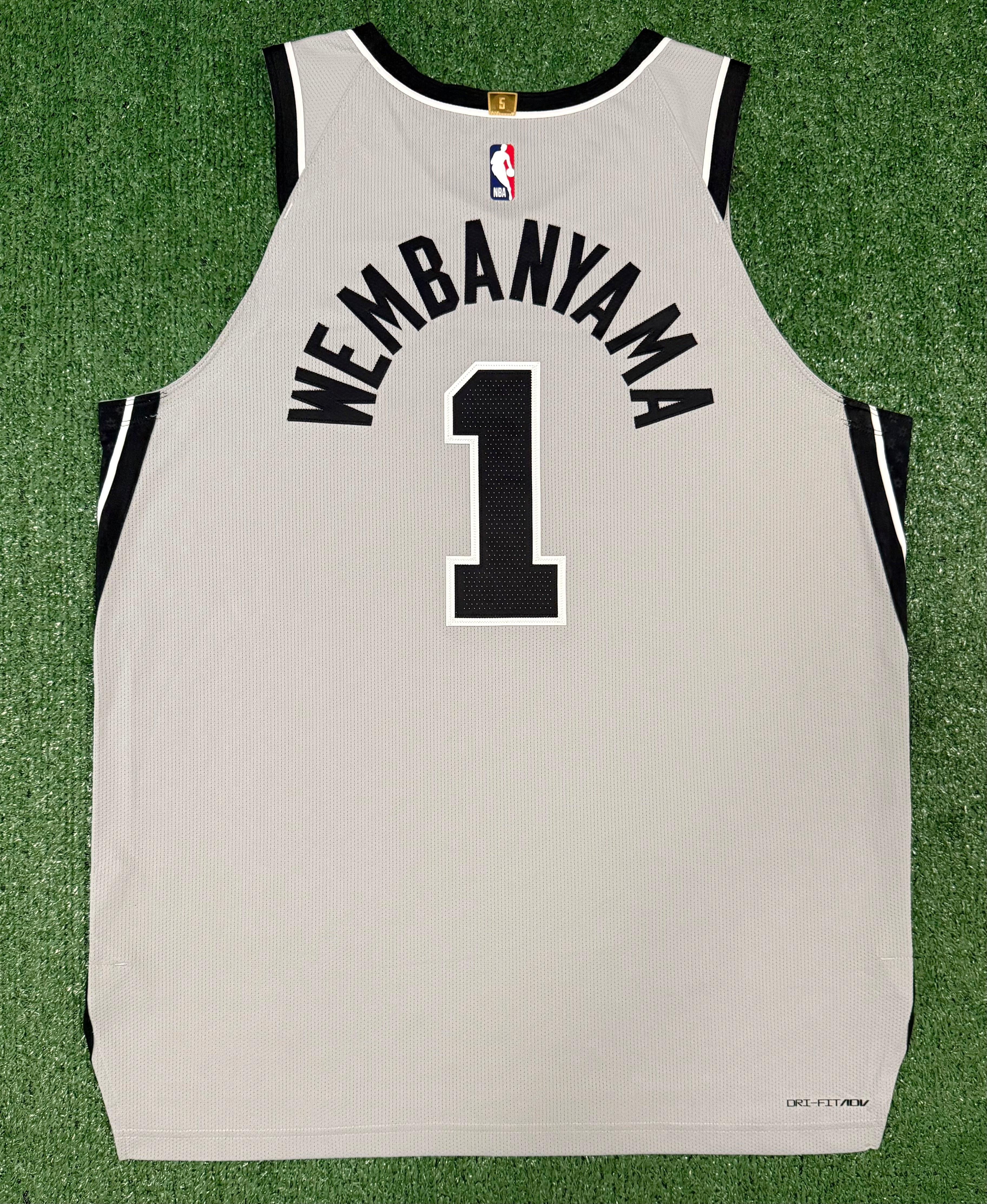 Victor Wembanyama San Antonio Spurs Jersey #1 Nike ADV Authentic Gray Size 52 (XL) NBA