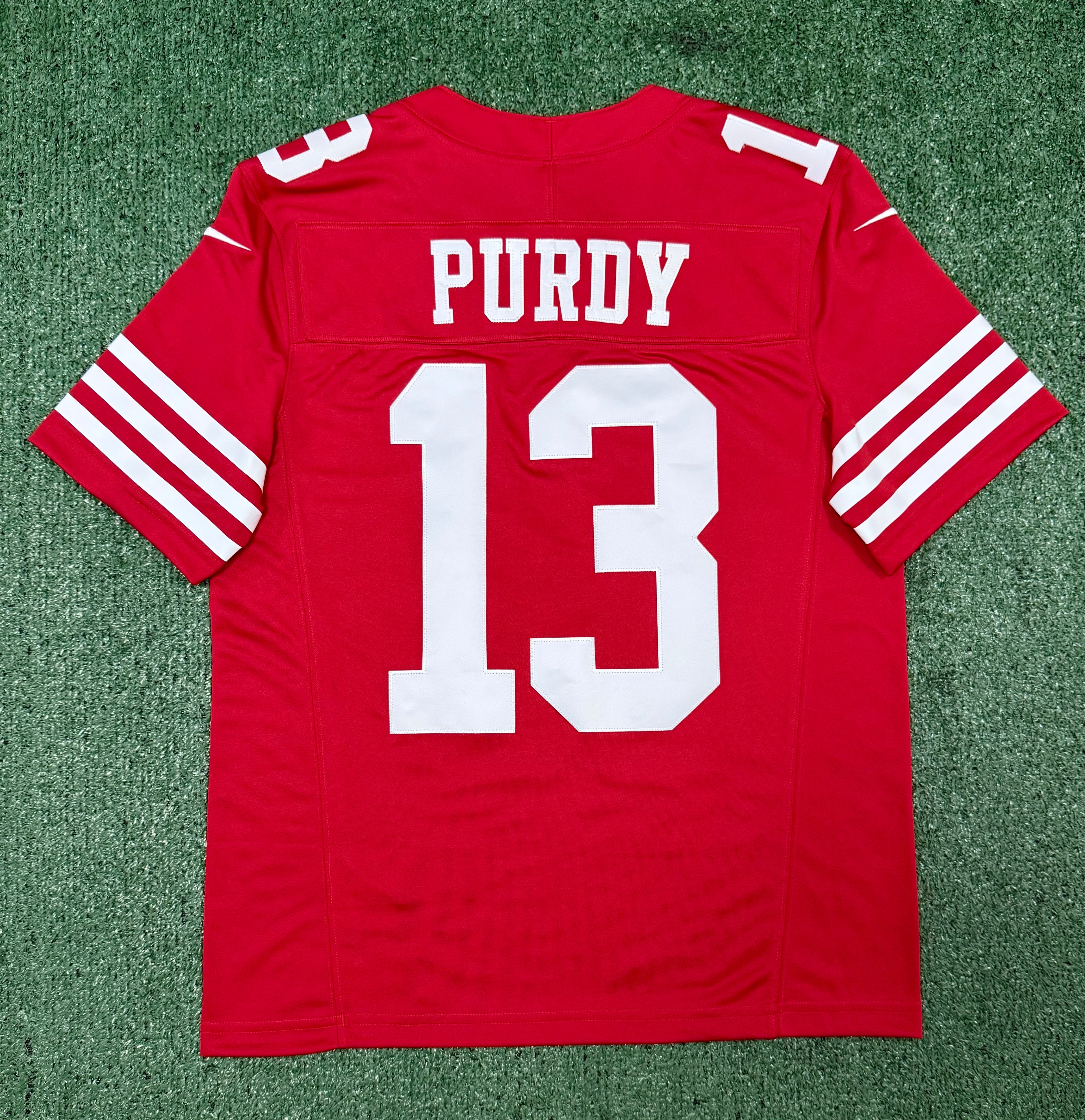 Brock Purdy San Francisco 49ers Jersey #13 Nike Vapor Fuse Limited Stitched Red Size (Medium) NFL