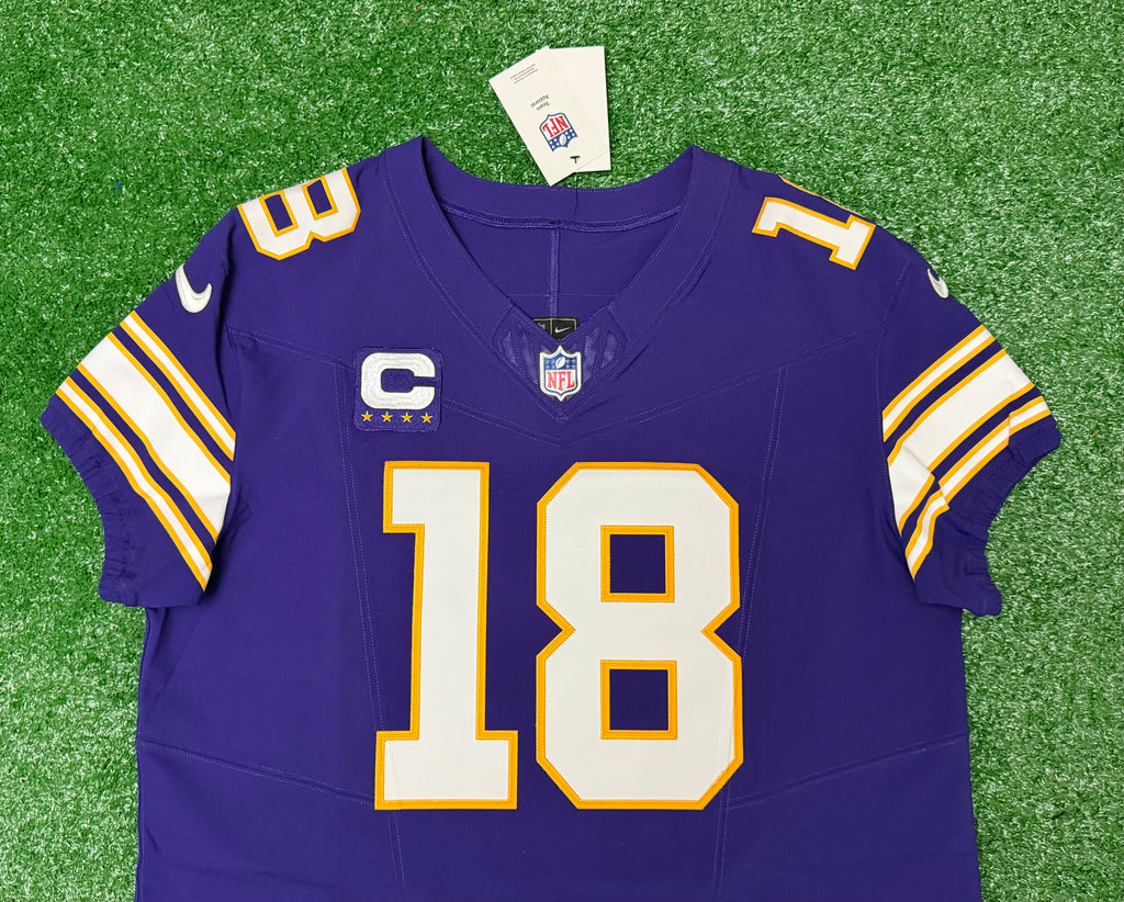 Justin Jefferson Minnesota Vikings Jersey #18 Nike Vapor FUSE Elite Purple Size 48 (XL) NFL