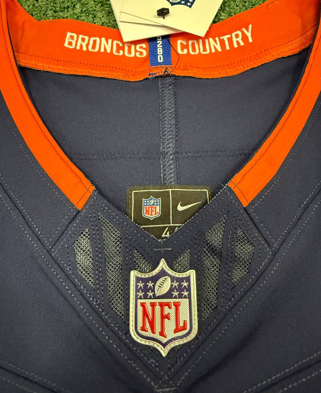 Pat Surtain II Denver Broncos Jersey #2 Nike Vapor Fuse Elite Navy Size 44 (L) NFL