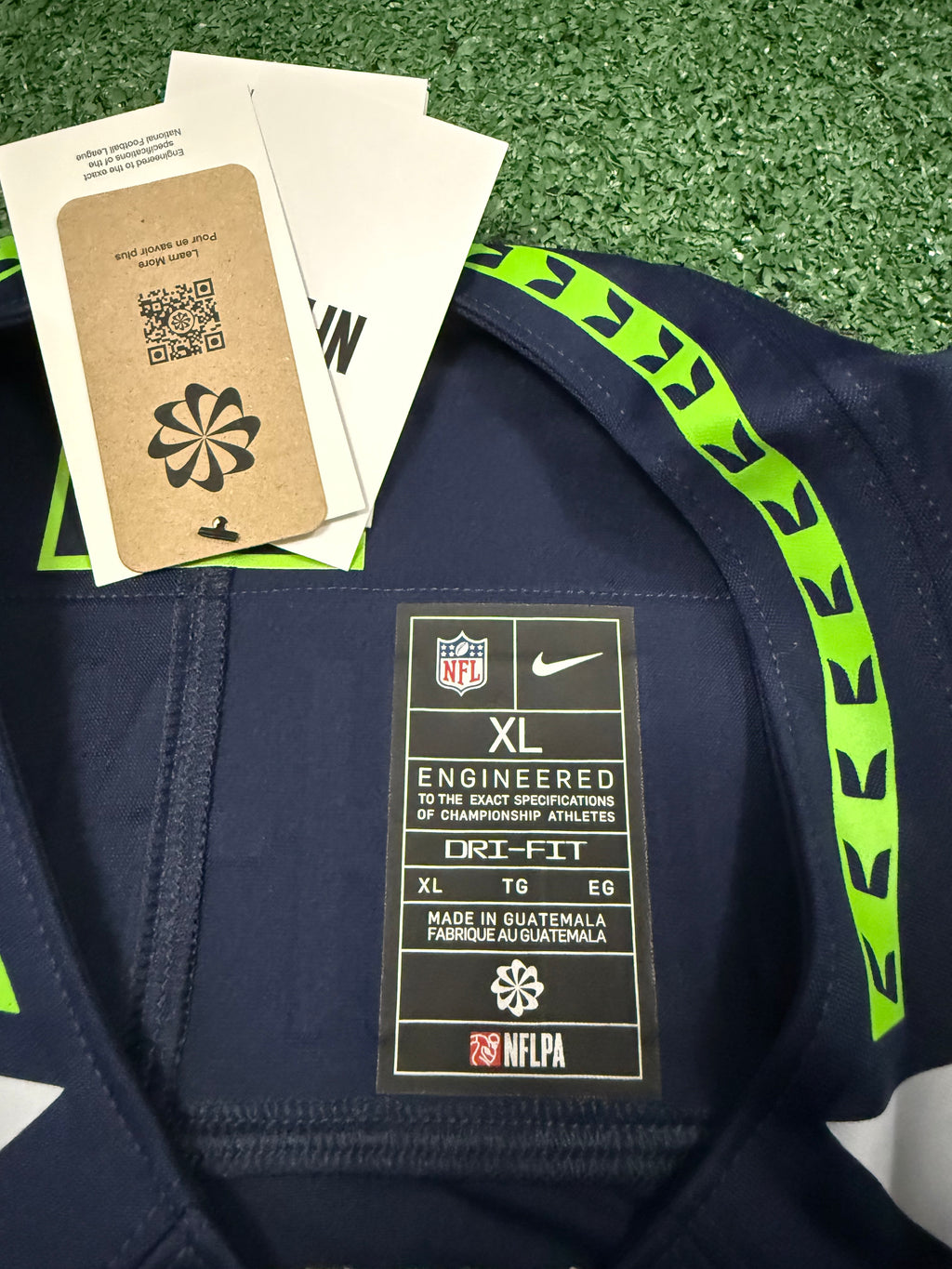 Jaxon Smith-Njigba Seattle Seahawks Jersey #11 Nike Vapor FUSE Limited Navy Size (XL) NFL
