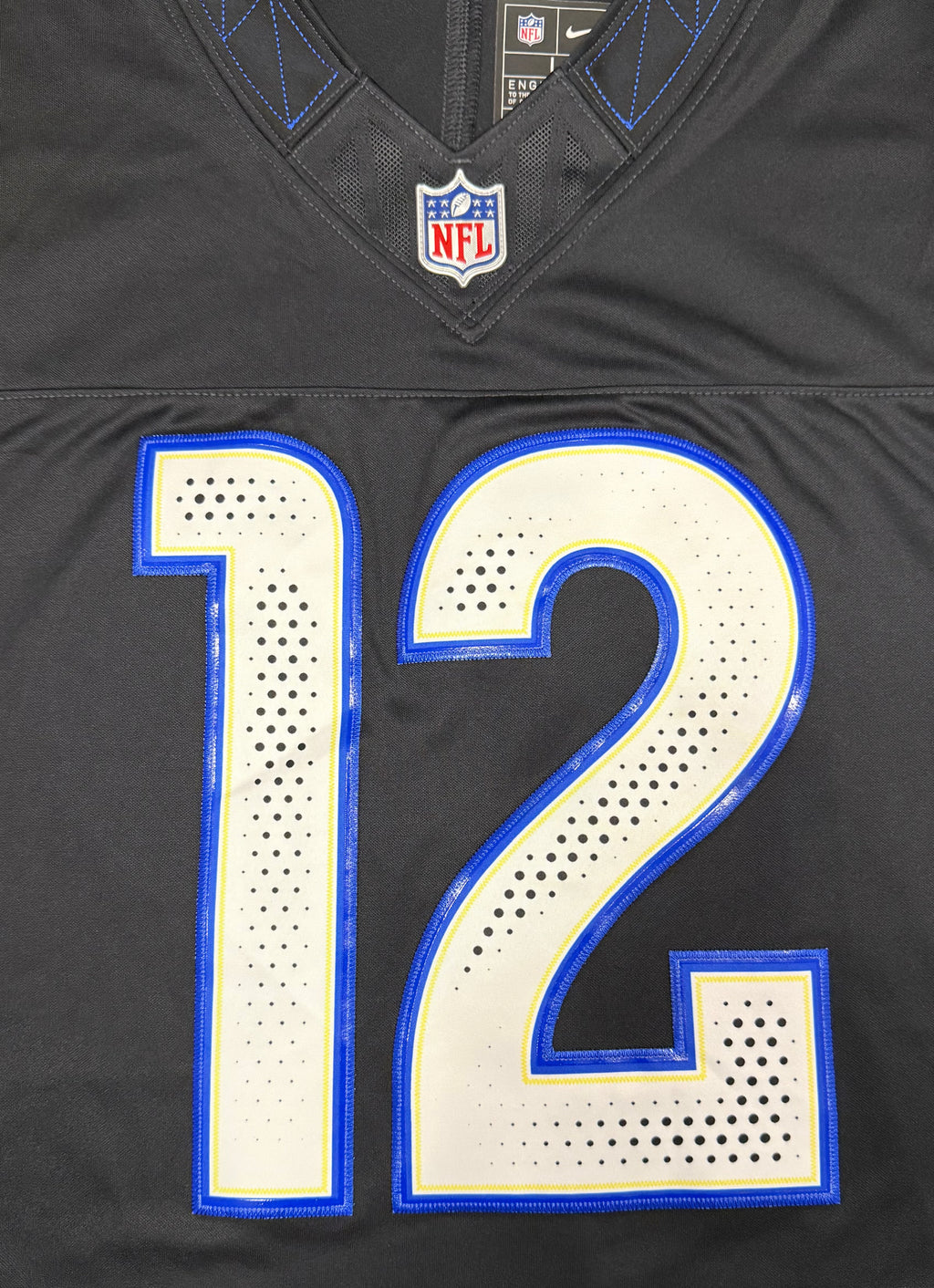 Puka Nacua Los Angeles Rams Jersey #12 Nike FUSE Rivalry Black Size (Large) NFL