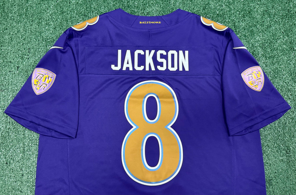 Lamar Jackson Baltimore Ravens Jersey #8 Nike Vapor FUSE Limited Purple Size (XL) NFL