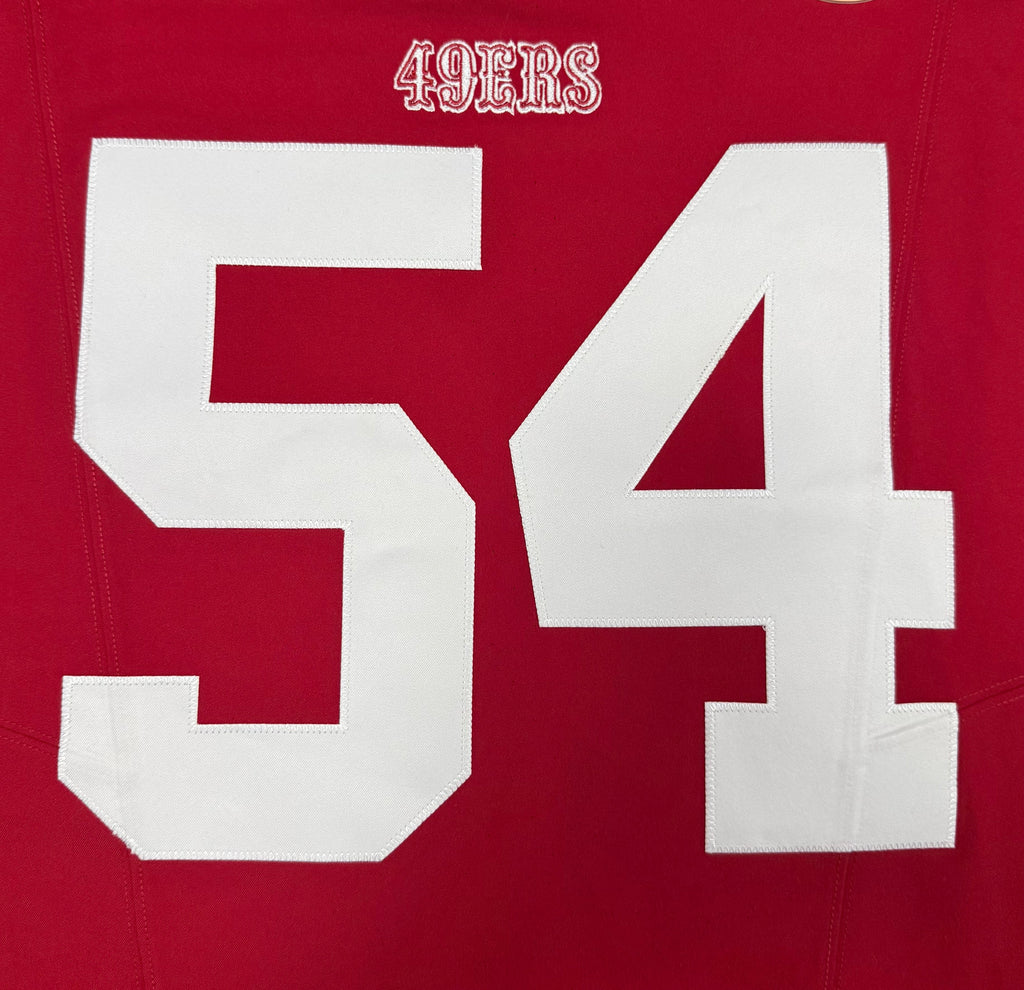 Fred Warner San Francisco 49ers Jersey #54 Nike Vapor FUSE Elite Red Size 44 (Large) NFL