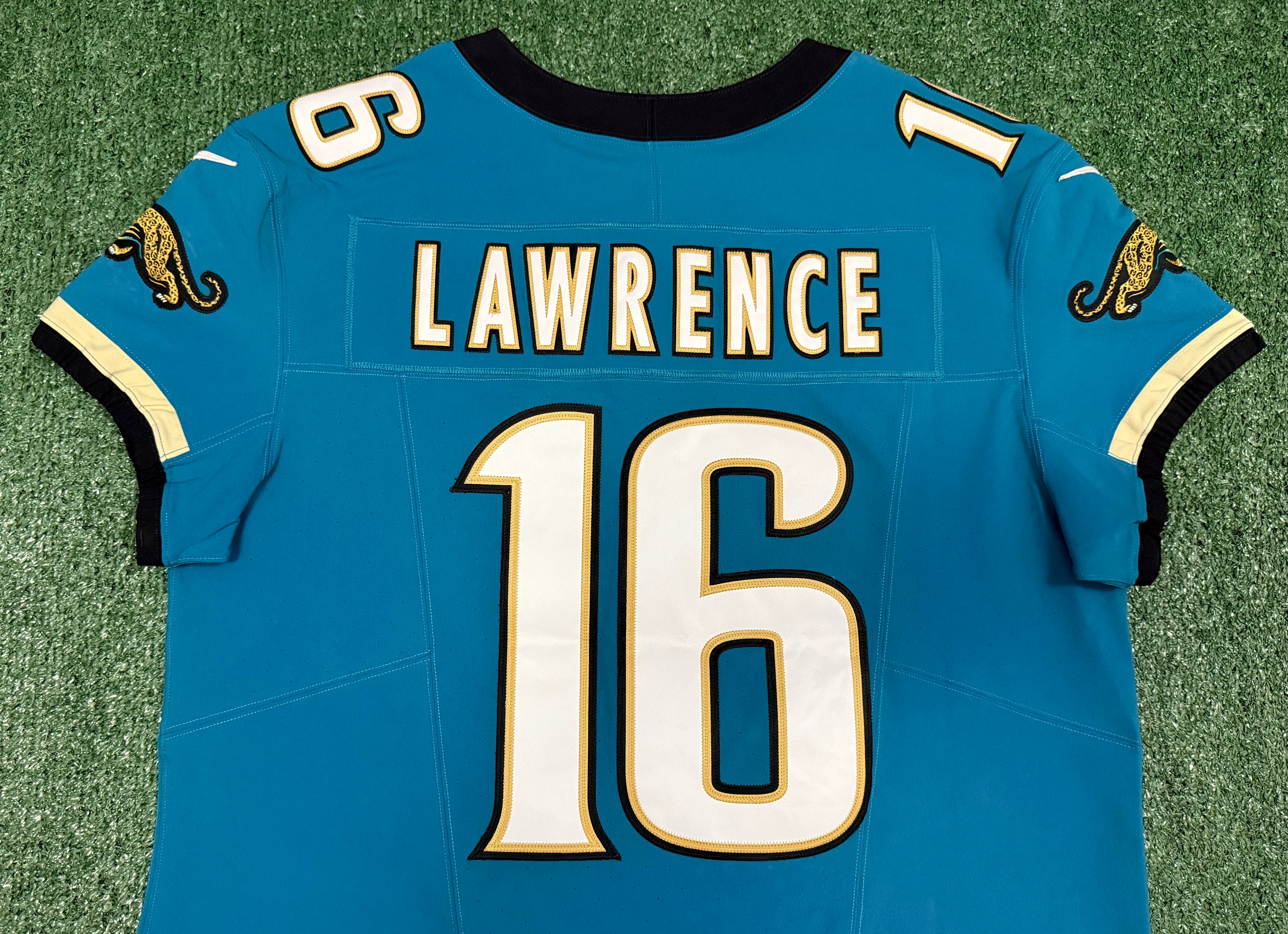 Trevor Lawrence Jacksonville Jaguars Jersey #16 Nike Vapor Fuse Elite Teal Size 48 (XL) NFL